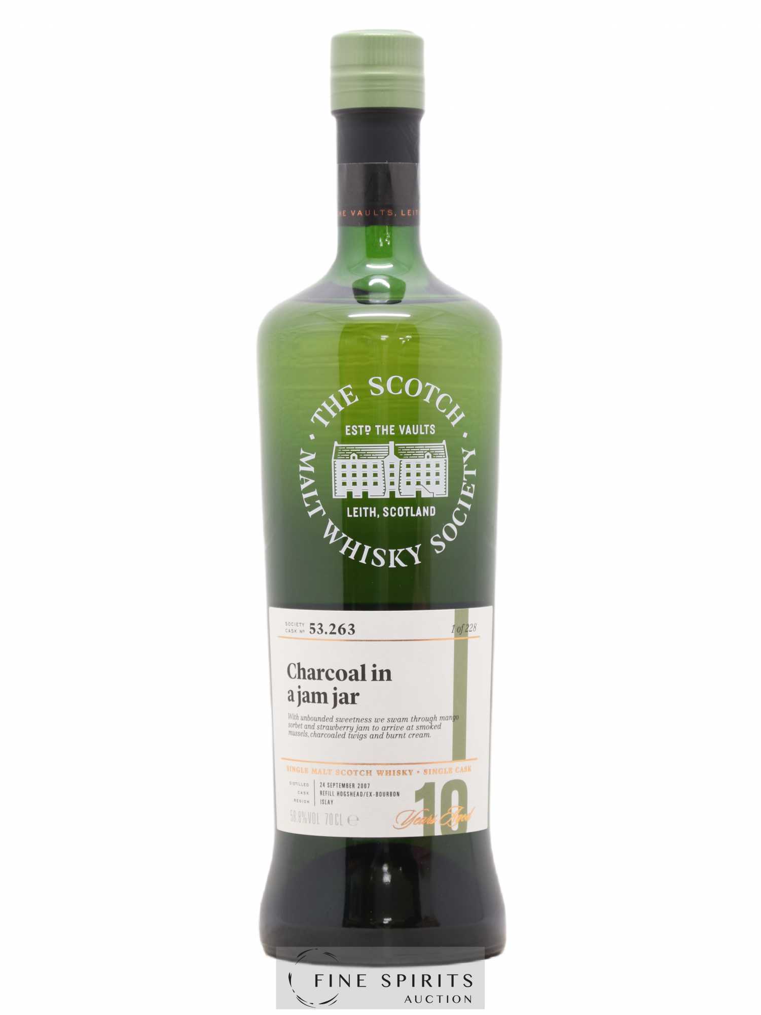 Charcoal in a Jam Jar 10 years 2007 The Scotch Malt Whisky Society Cask n°53.263 - One of 228