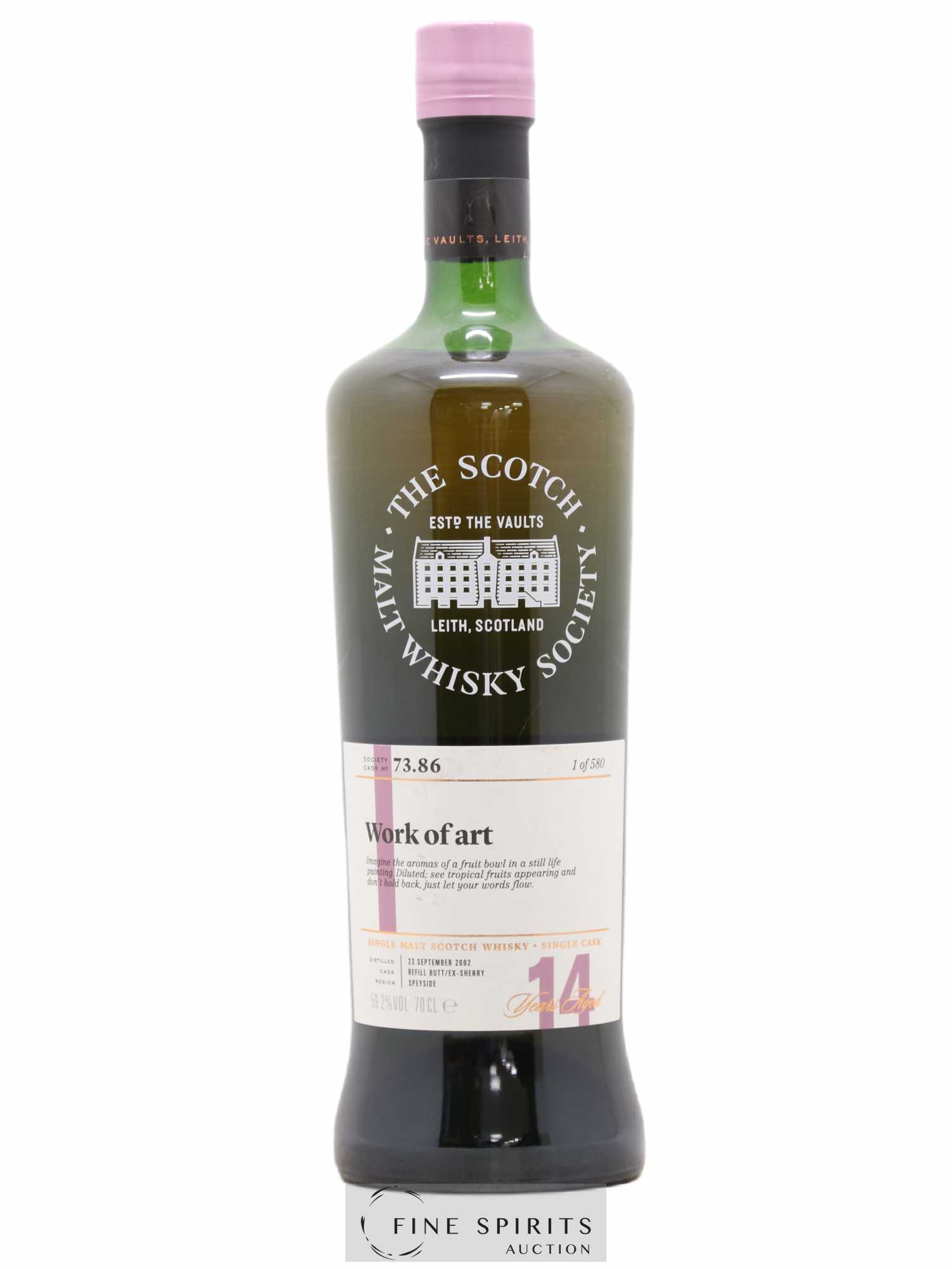 Work of Art 14 years 2002 The Scotch Malt Whisky Society Cask n°76.86 - One of 580