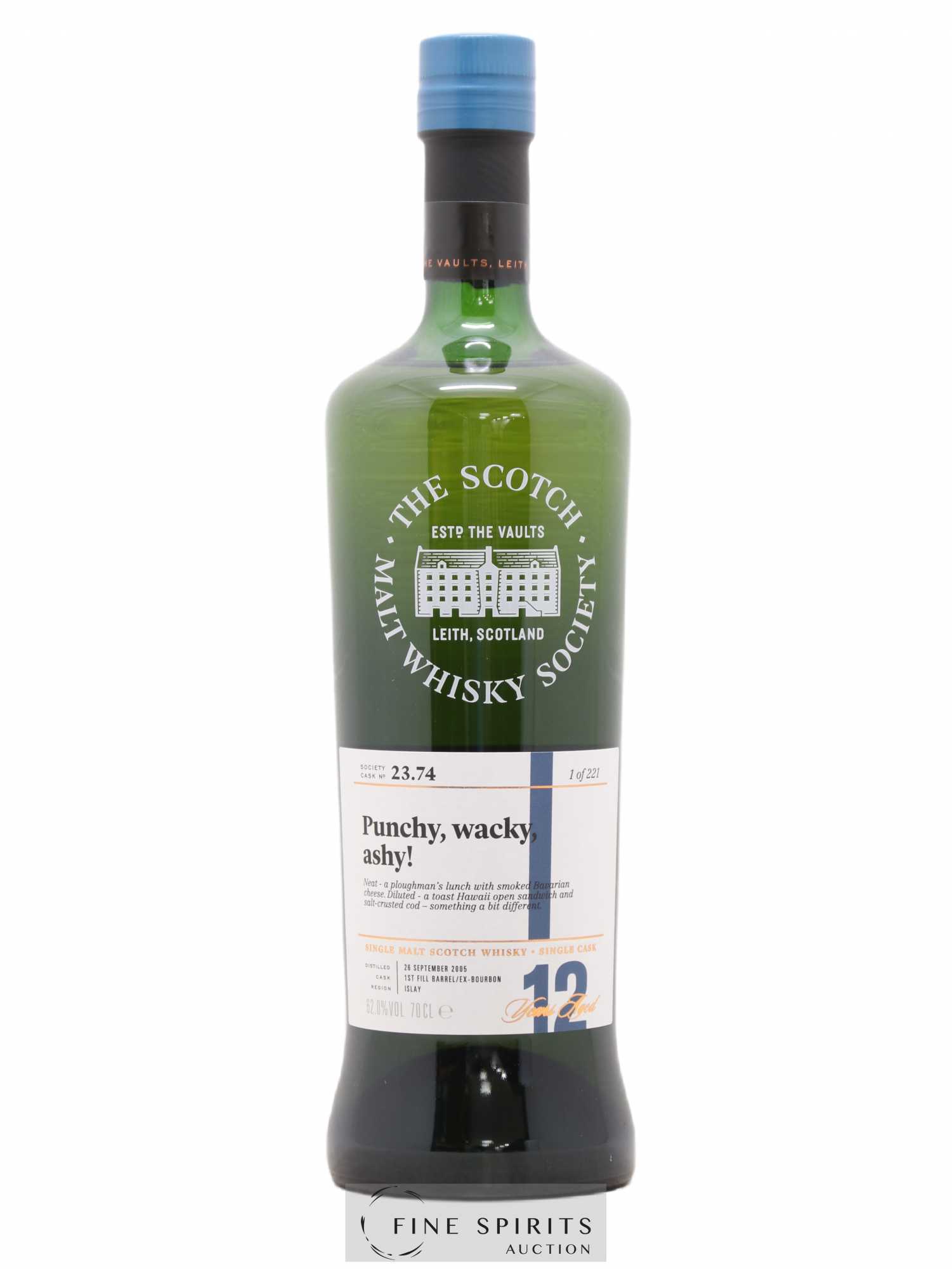 Punchy, Wacky, Ashy 12 years 2005 The Scotch Malt Whisky Society Cask n°23.74 - One of 221