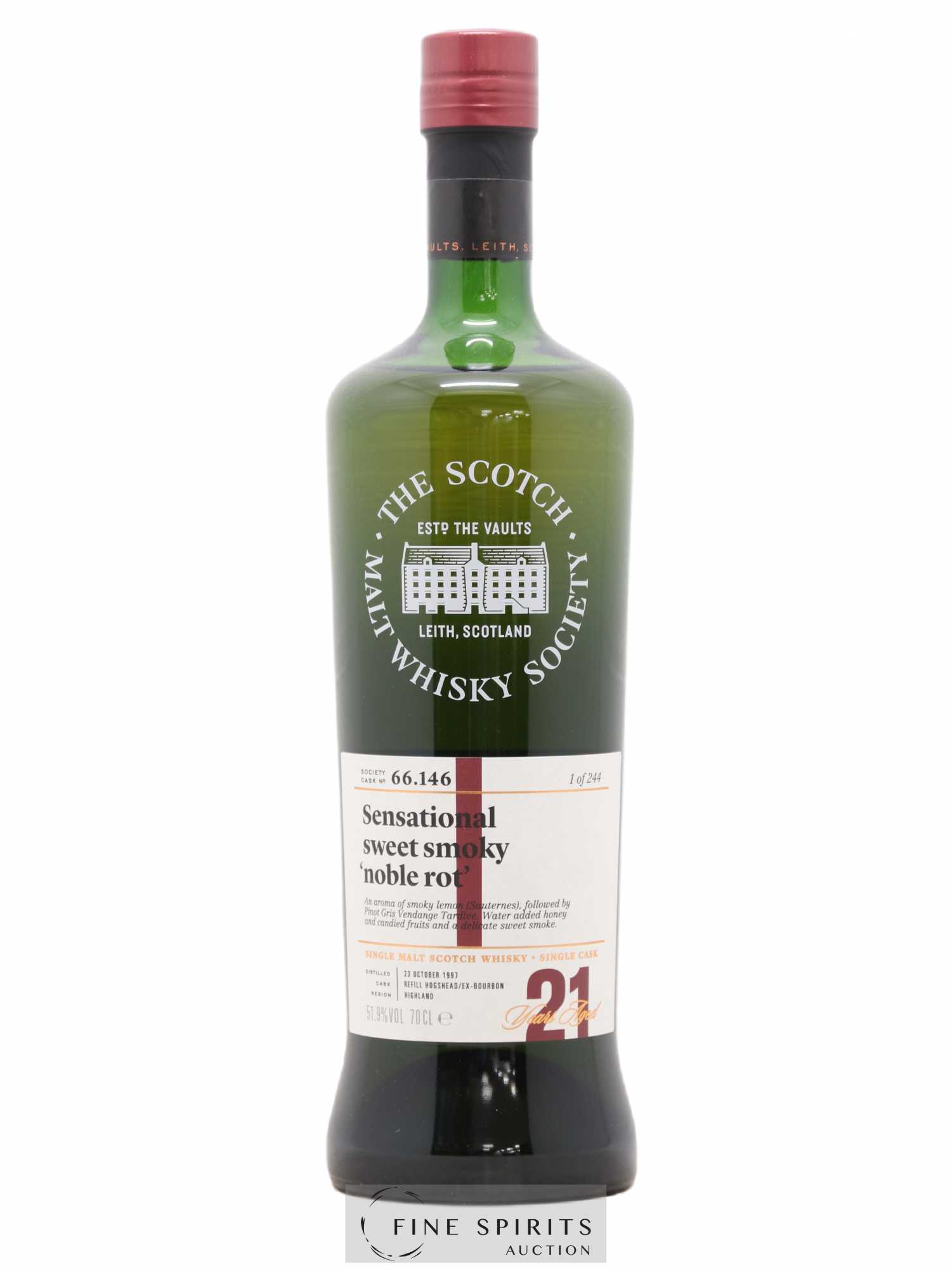 Sensational Sweet Smoky Noble Rot 21 years 1997 The Scotch Malt Whisky Society Cask n°66.146 - One of 244