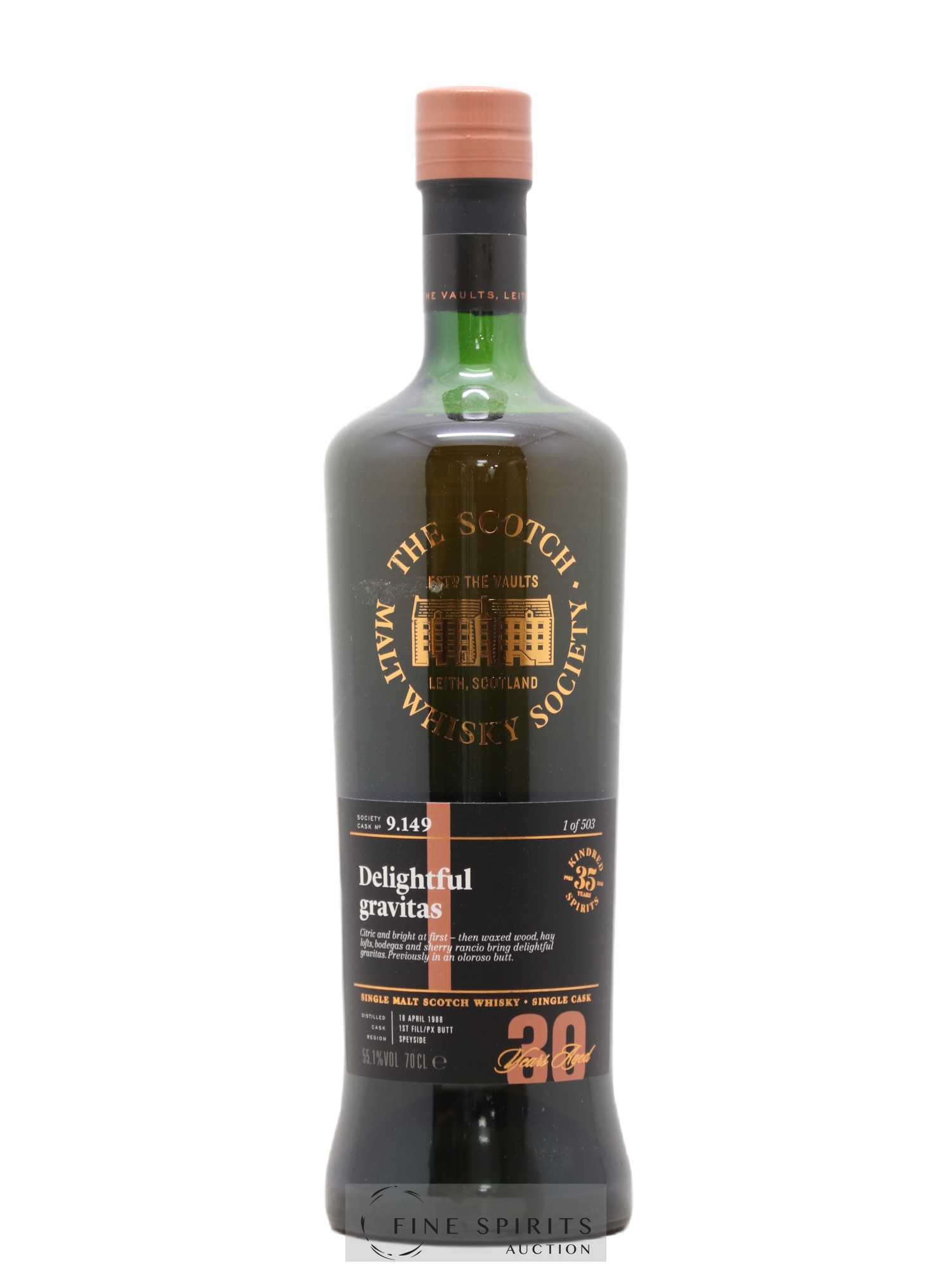 Delightful Gravitas 30 years 1988 The Scotch Malt Whisky Society Cask n°9.149 - One of 503