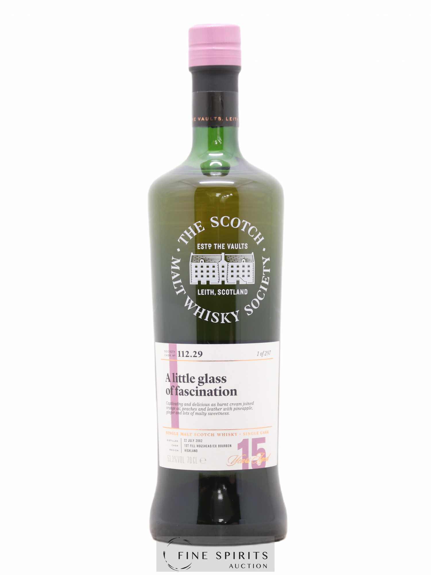 A Little Glass of Fascination 15 years 2002 The Scotch Malt Whisky Society Cask n°112.29 - One of 297