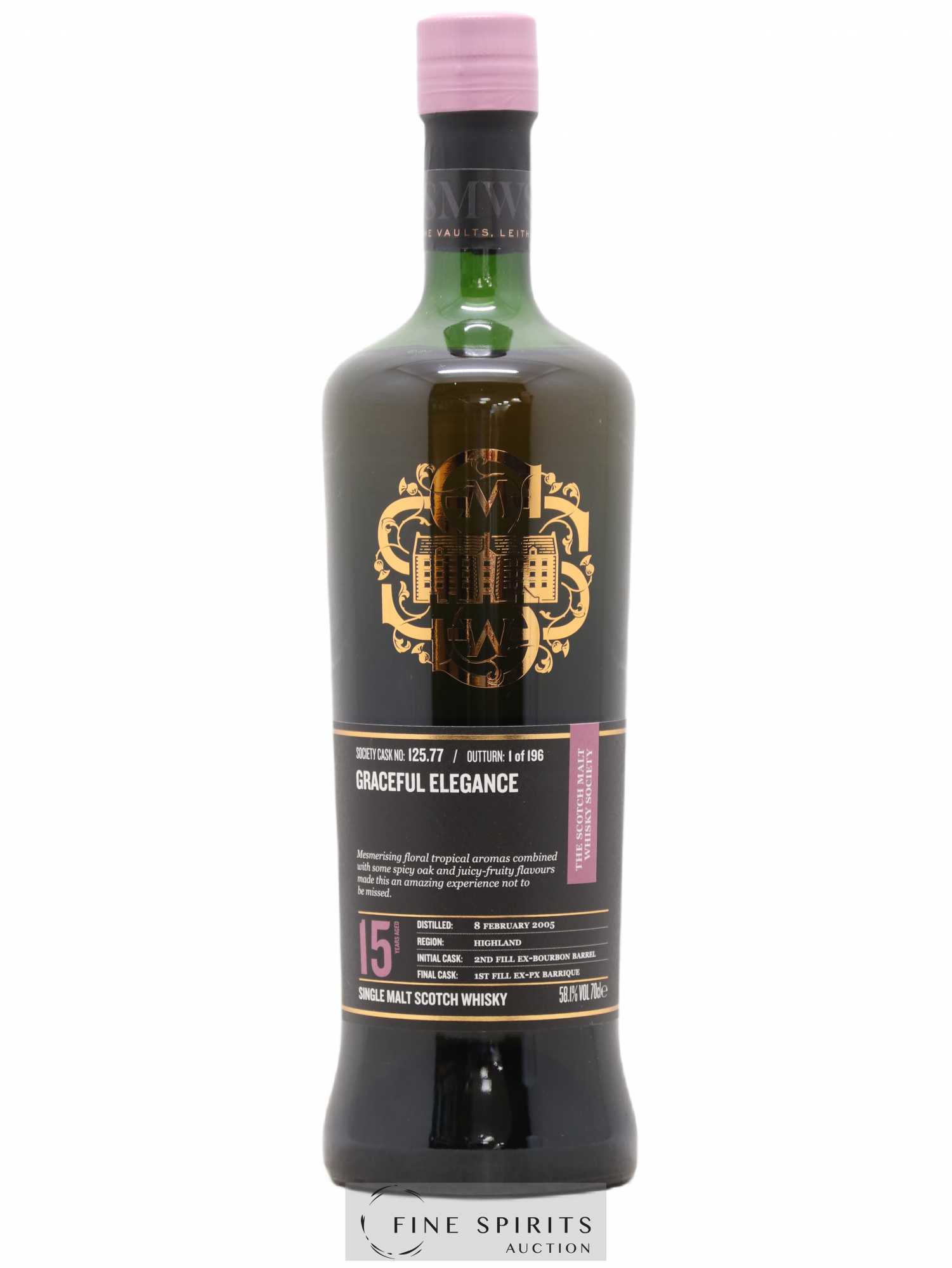 Graceful Elegance 15 years 2005 The Scotch Malt Whisky Society Cask n°125.77 - One of 196