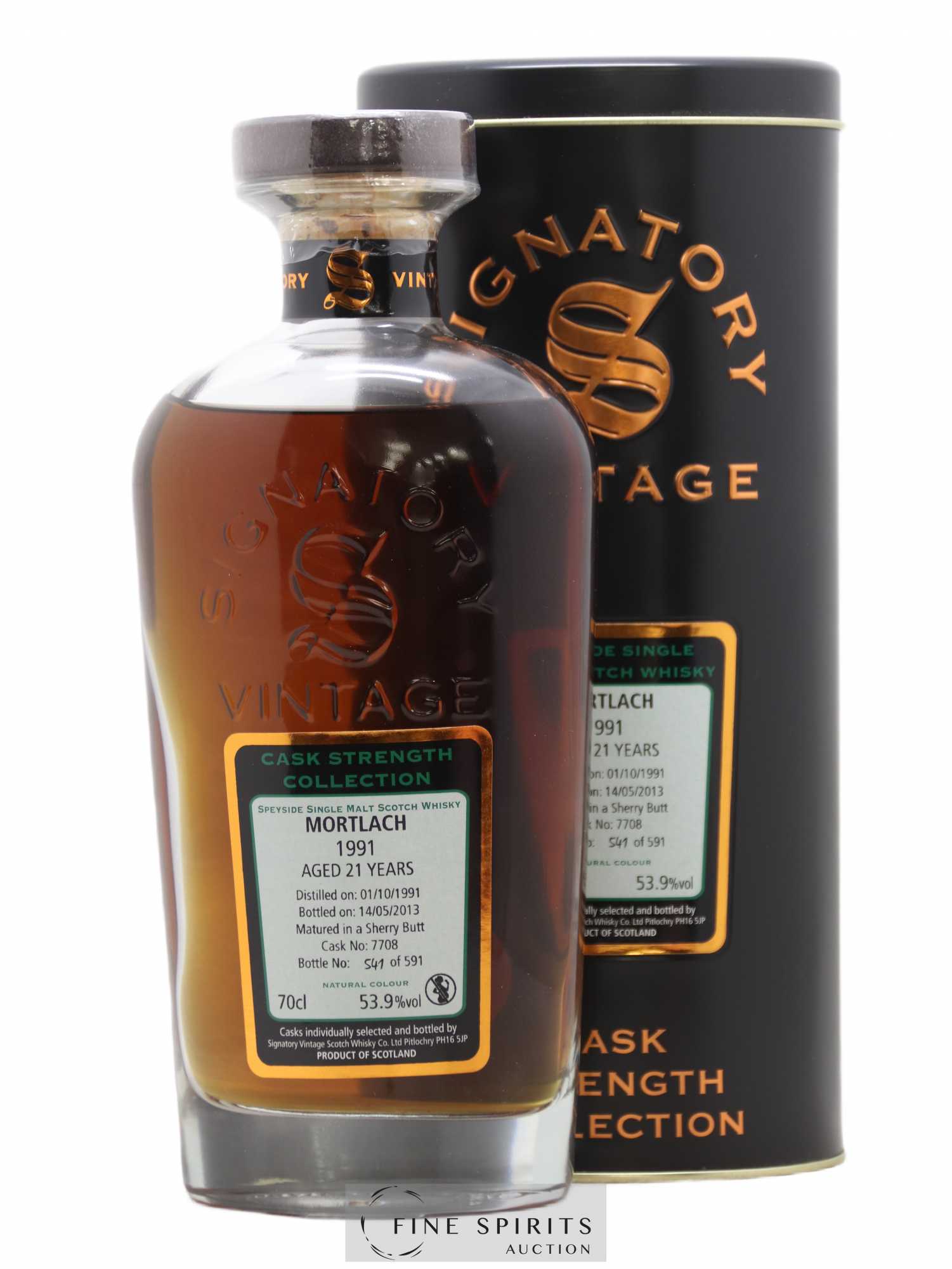 Mortlach 21 years 1991 Signatory Vintage Cask n°7708 - One of 591 - bottled 2013 Cask Strength Collection