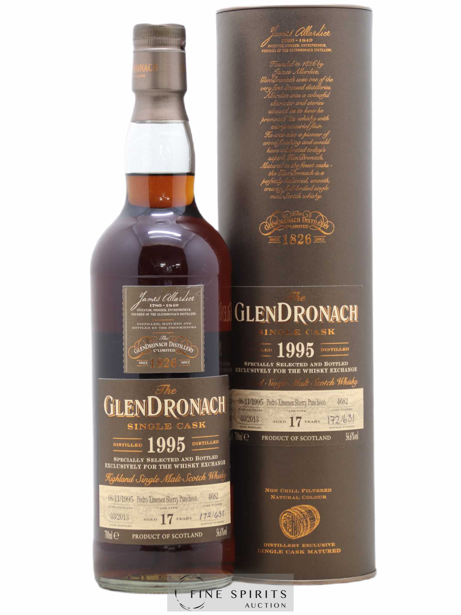 The Glendronach 17 years 1995 Of. Cask n°4682 - One of 631 - bottled 2013 The Whisky Exchange