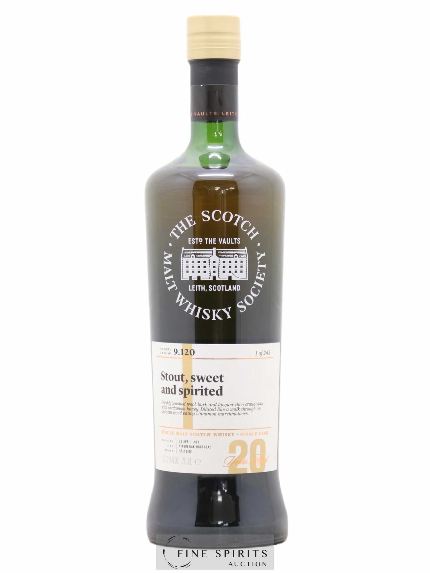 Stout, Sweet and Spirited 20 years 1996 The Scotch Malt Whisky Society Cask n°9.120 - One of 243