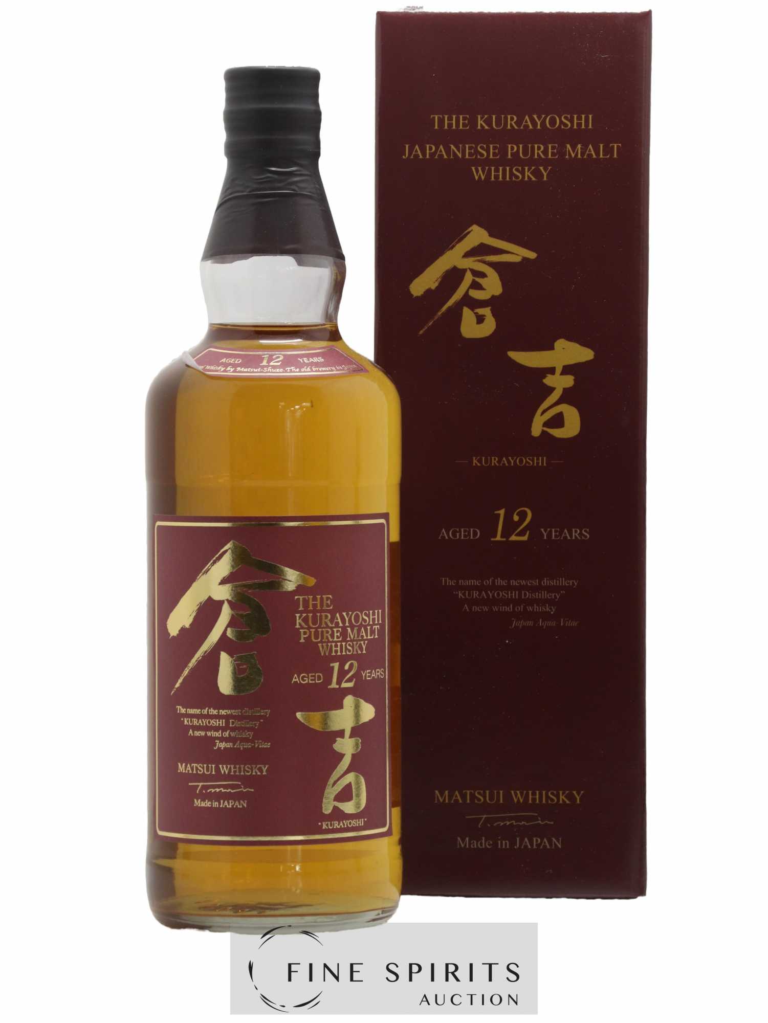 The Kurayoshi 12 years Of. Matsui Whisky