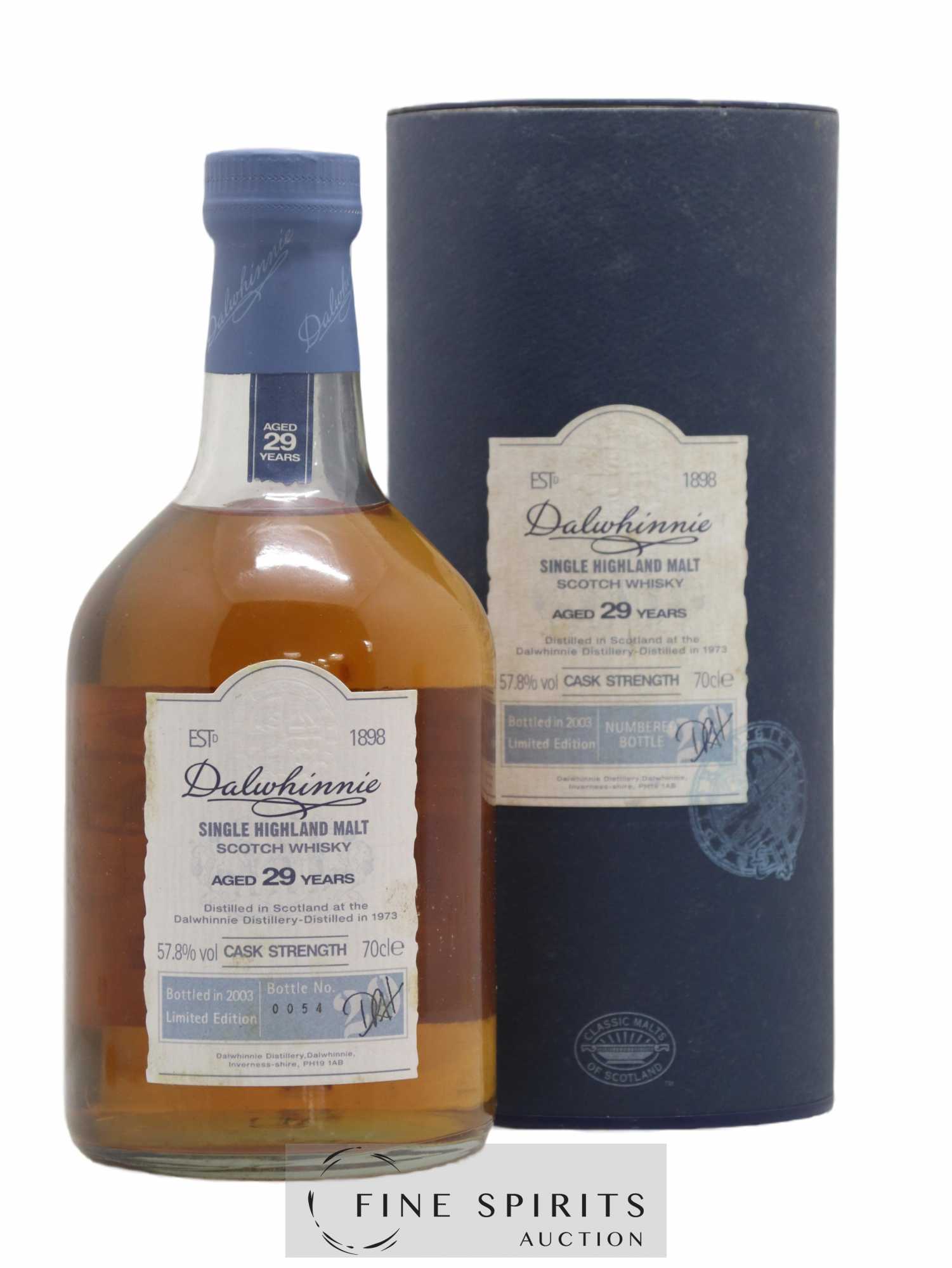 Dalwhinnie 29 years 1973 Of. Cask Strength bottled 2003 Limited Edition