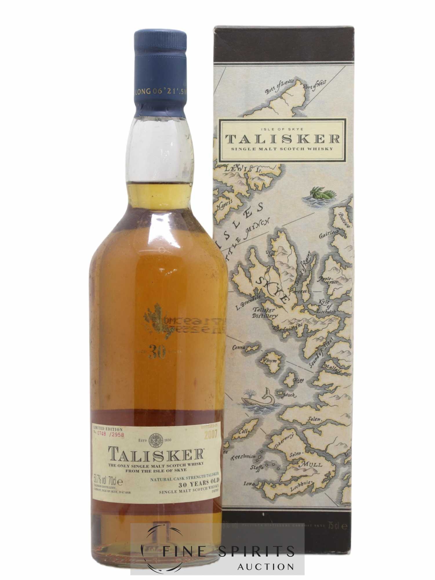 Talisker 30 years Of. One of 2958 - bottled 2007 Limited Edition