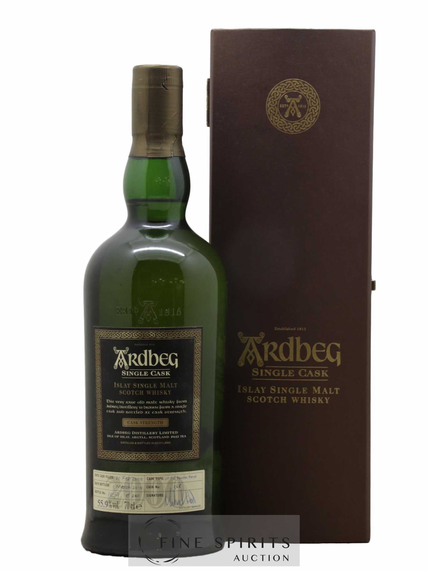 Ardbeg 2000 Of. Single Cask n°368 - One of 240 - bottled 2010