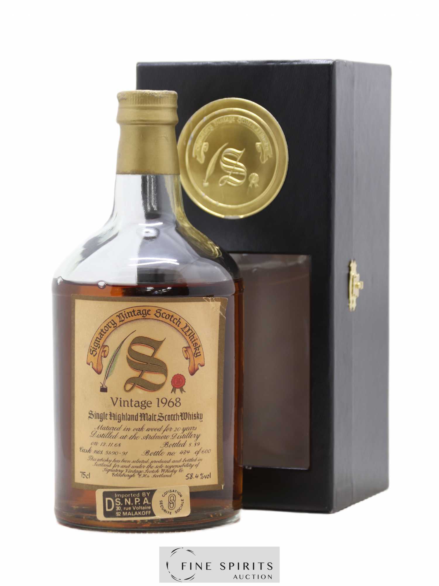 Ardmore 20 years 1968 Signatory Vintage Casks n°5490-91 - One of 600 - bottled 1989