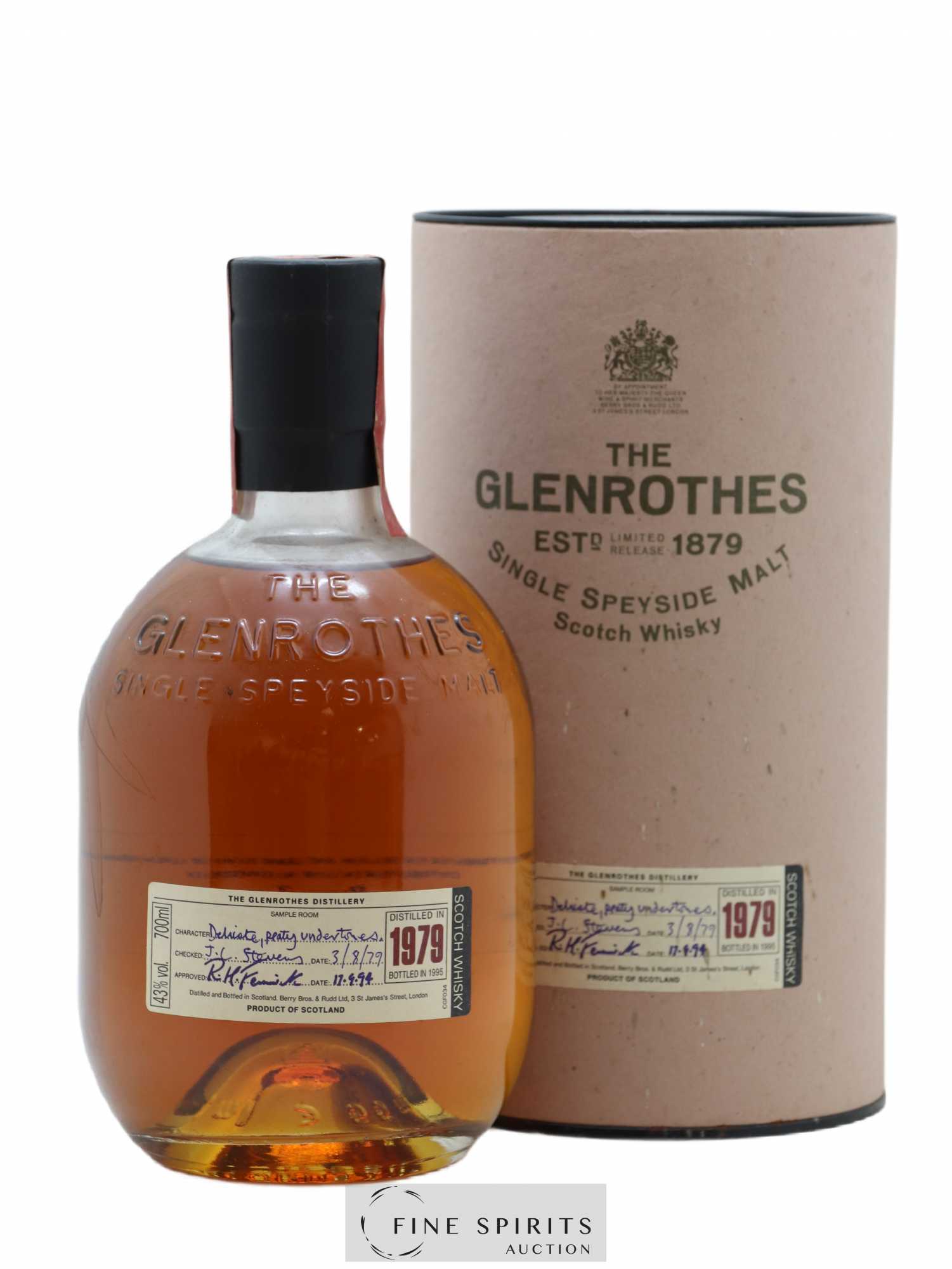 Glenrothes 1979 Of. Berry Bros & Rudd bottled 1995 Sample Room