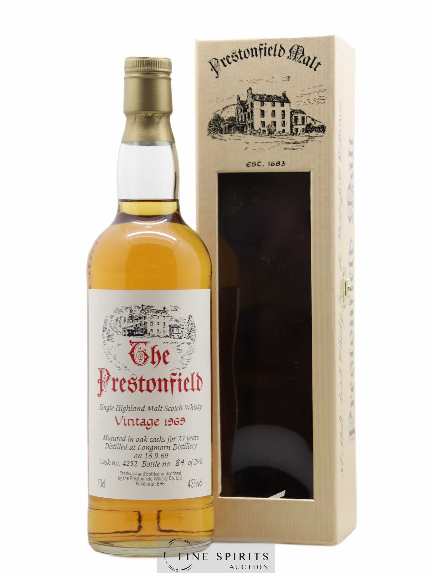 Longmorn 27 years 1969 The Prestonfield Cask n°4252 - One of 296