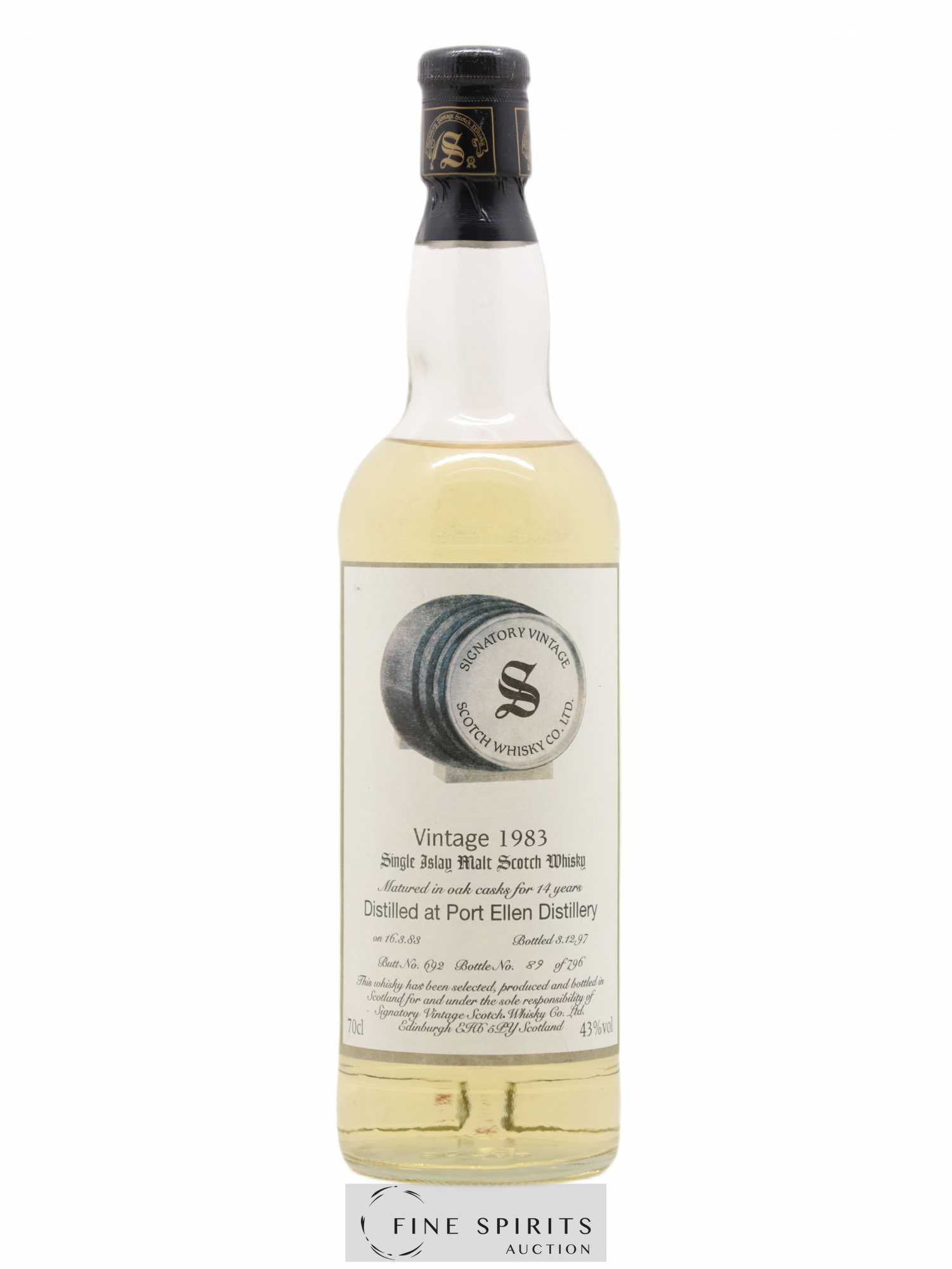 Port Ellen 14 years 1983 Signatory Vintage Butt n°692 - One of 796 - bottled 1997