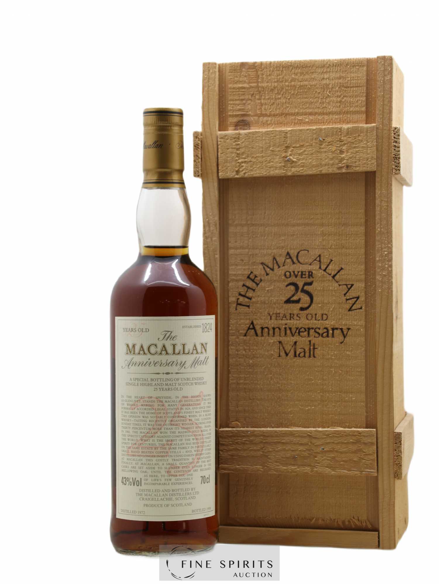 Macallan (The) 25 years 1972 Of. Anniversary Malt bottled 1998 Special Bottling