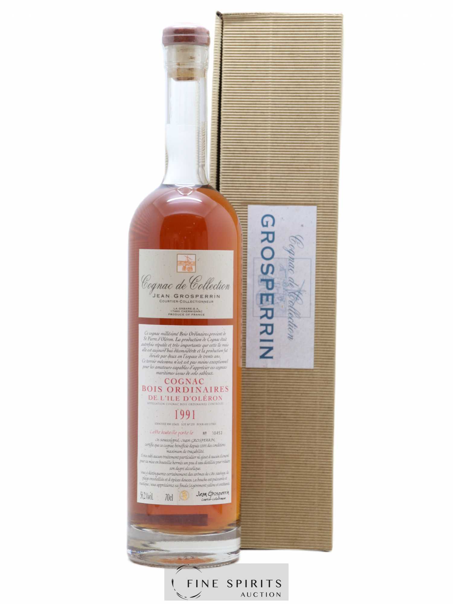 Jean Grosperrin 1991 Of. Fût RW 135651 Lot n°255 Cognac de Collection