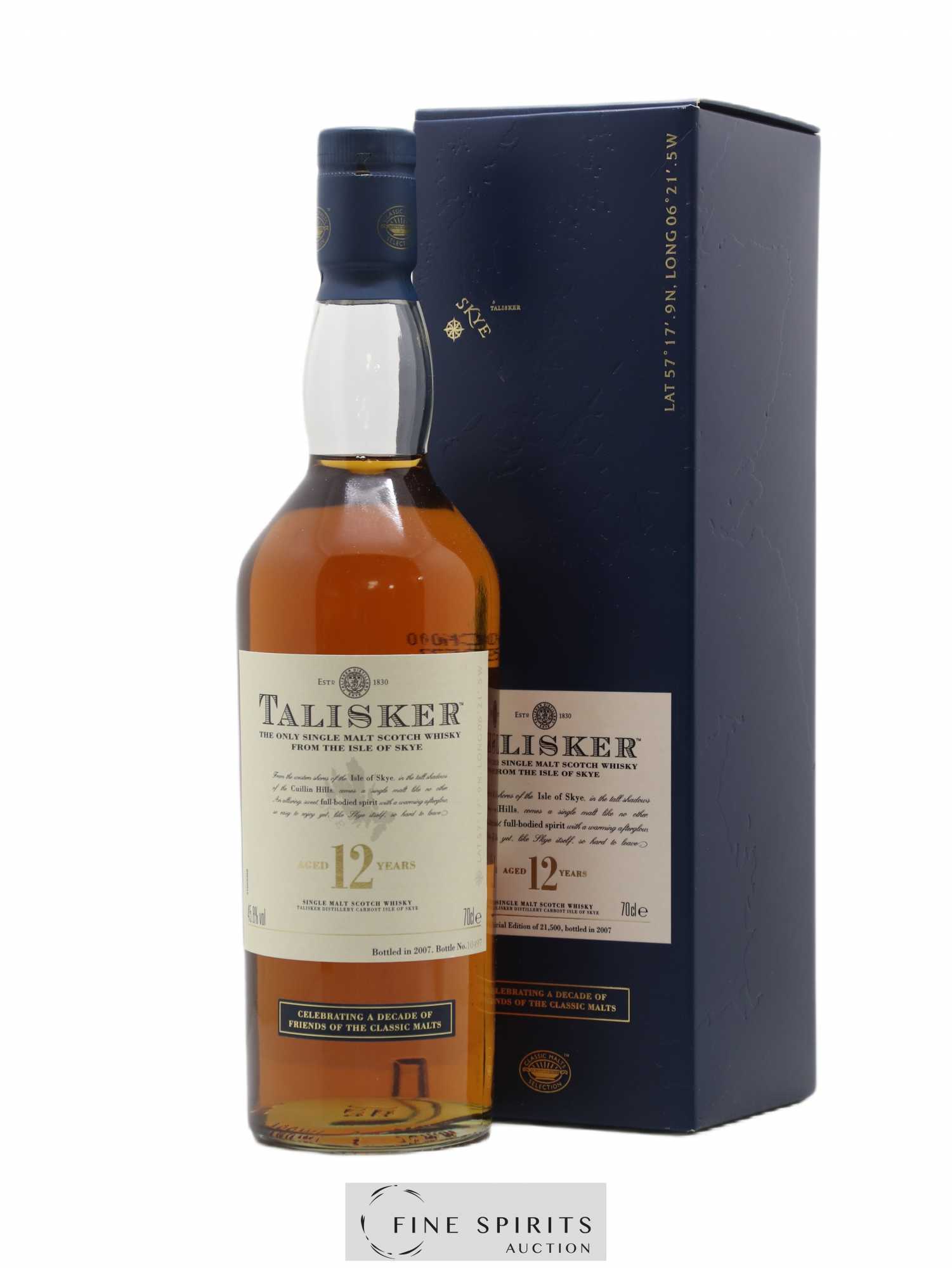 Talisker 12 years Of. Celebrating a decade of friends of the classic malts bottled 2007