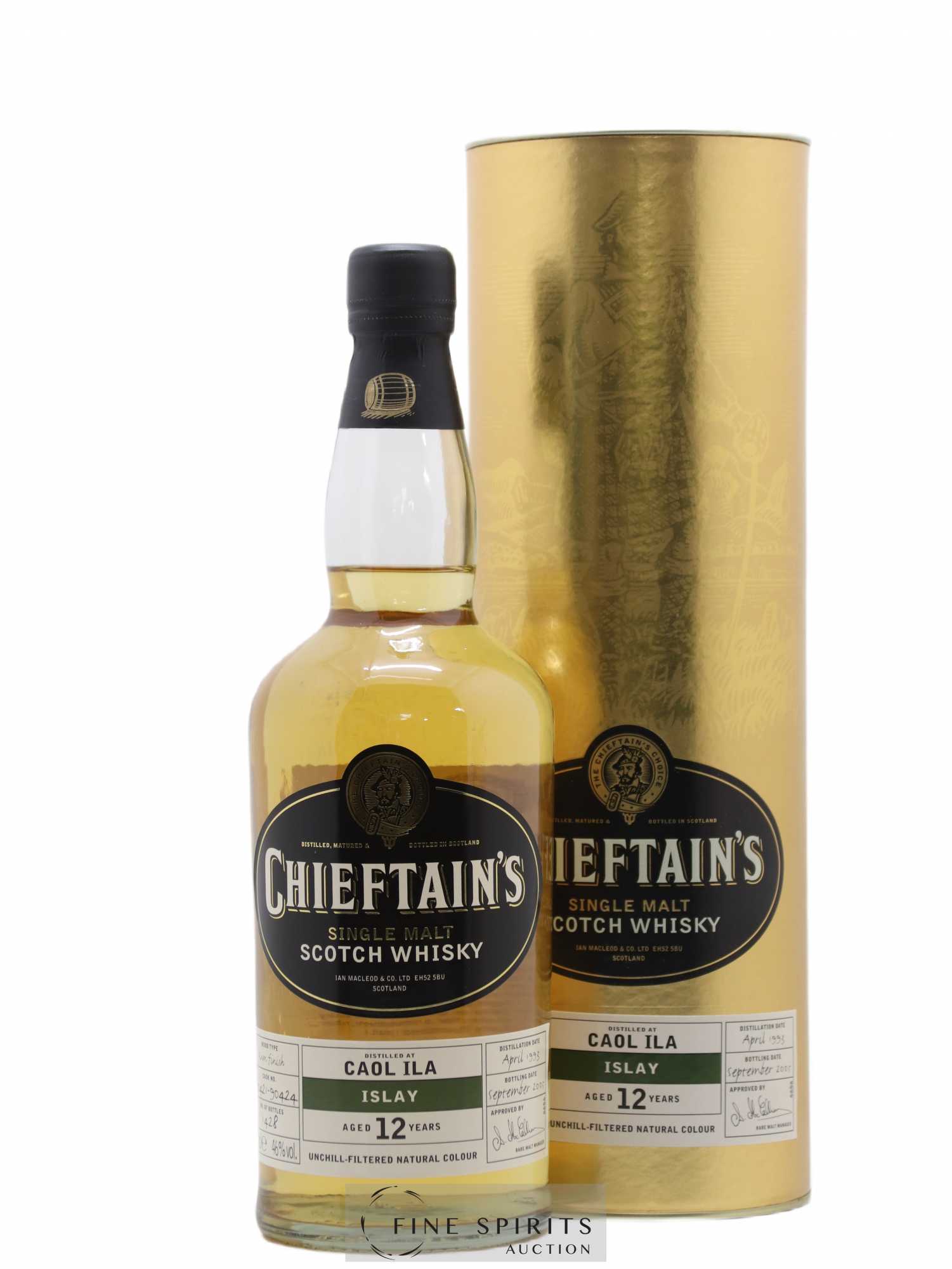 Caol Ila 12 years 1993 Chieftain's Cask n°90421-90424 - One of 1428 - bottled 2005