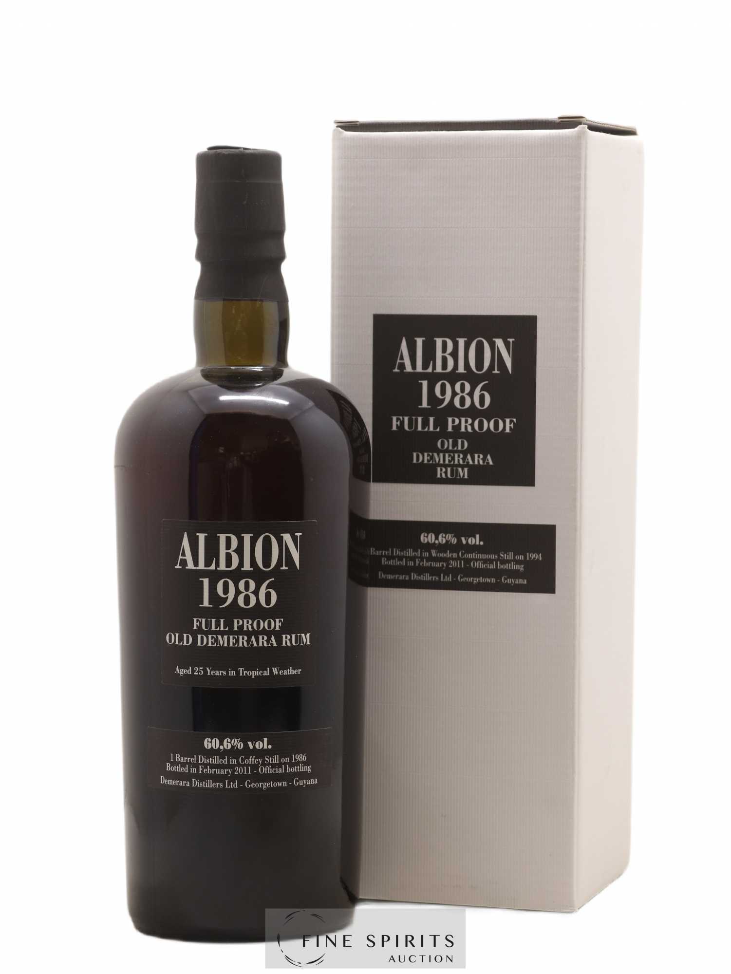 Albion 25 years 1986 Velier Full Proof Barrels AW - Cask n°10546 - bottled in 2011