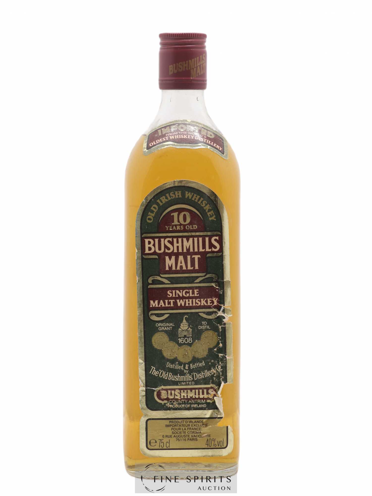 Bushmills 10 years Of. Corima Import