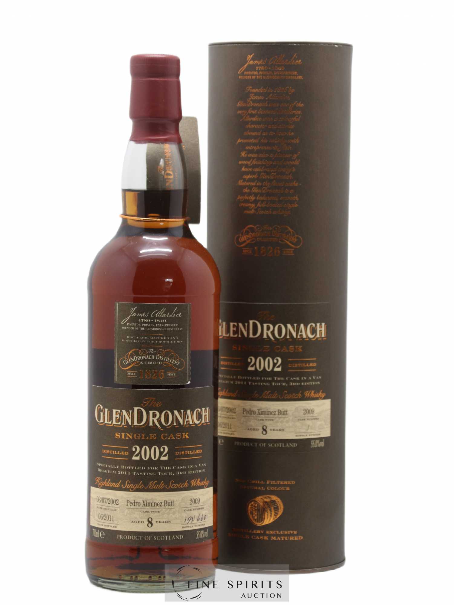 The Glendronach 8 years 2002 Of. Cask n°2009 - One of 660 - bottled 2011 The Cask in a Van
