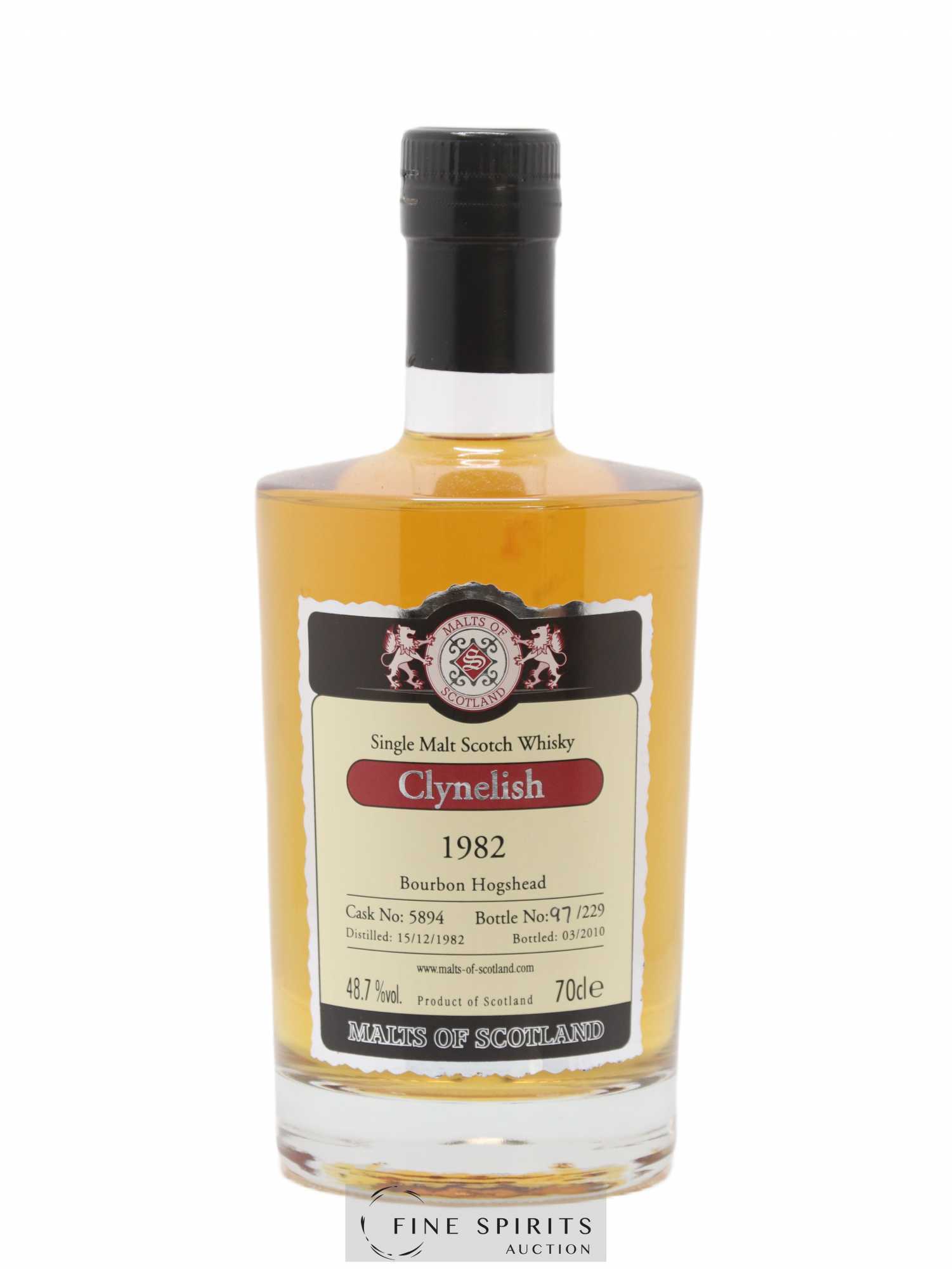 Clynelish 1982 Malts of Scotland Cask n°5894 - One of 229 - bottled 2010