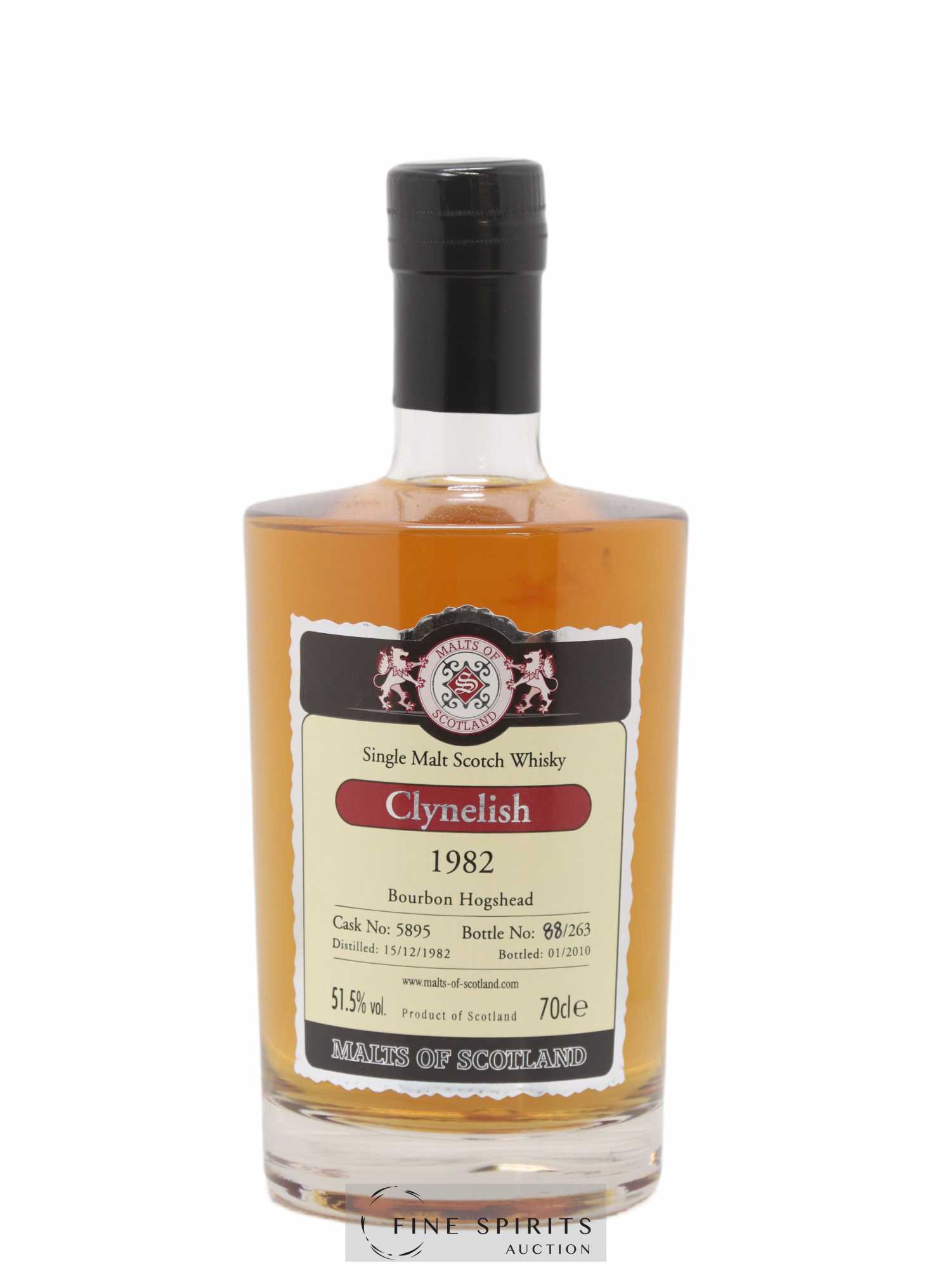 Clynelish 1982 Malts of Scotland Cask n°5895 - One of 263 - bottled 2010