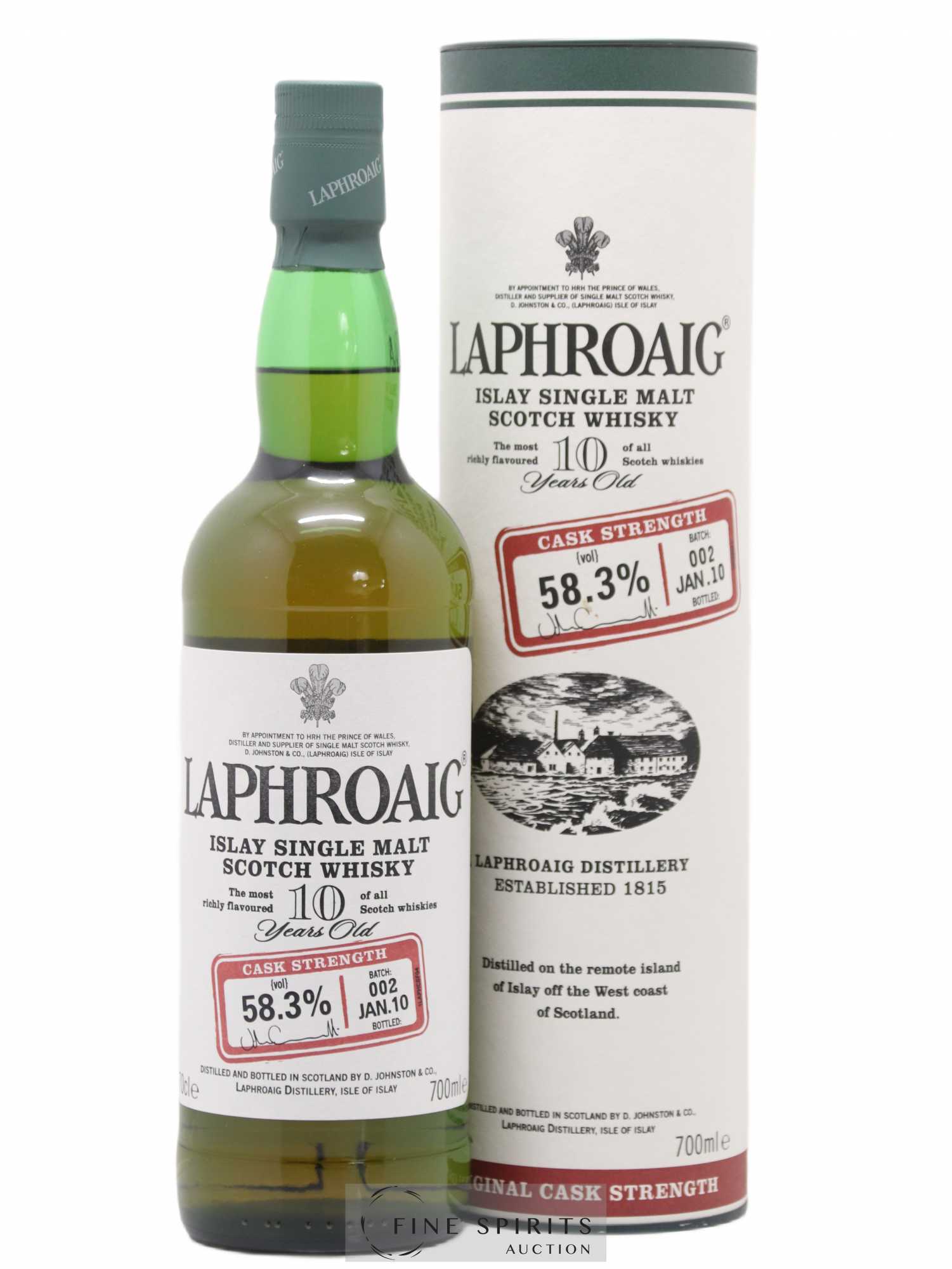 Laphroaig 10 years Of. Original Cask Strength Batch 002 - bottled 2010