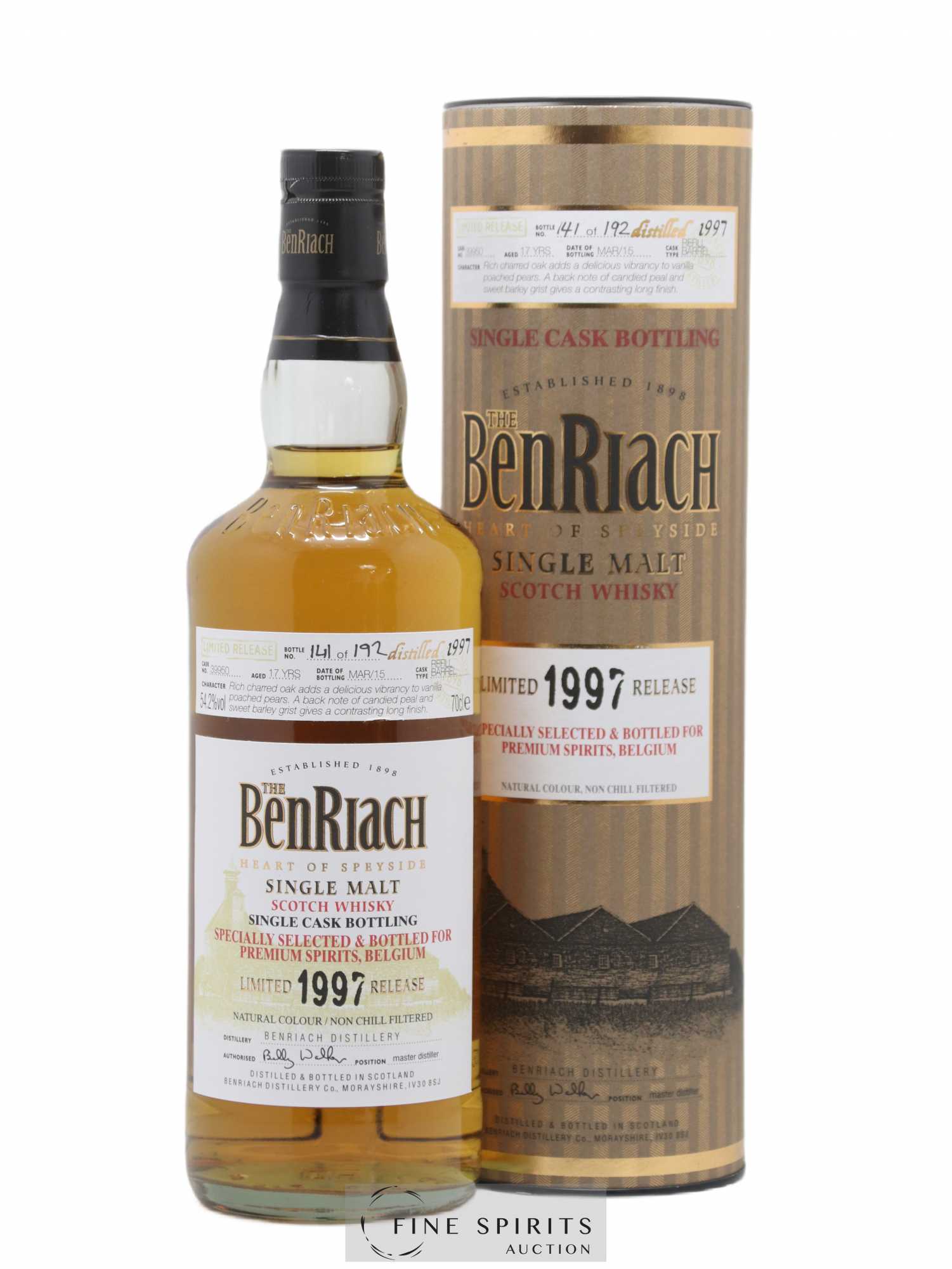 Benriach 17 years 1997 Of. Cask n°39950 - One of 192 - bottled 2015 Limited Release