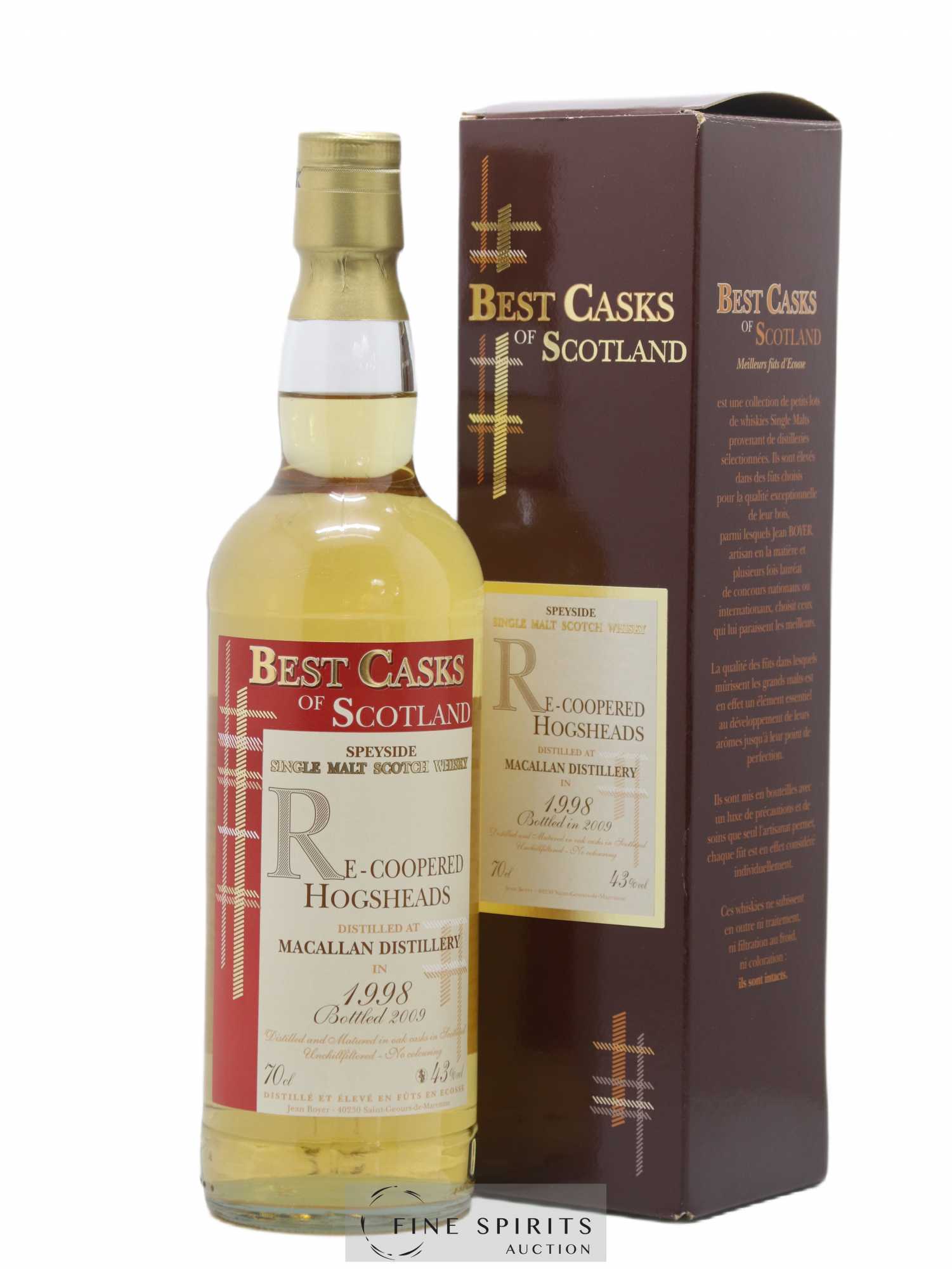 Macallan (The) 1998 Jean Boyer Re-Coopered Hogsheads bottled 2009 Best Casks of Scotland