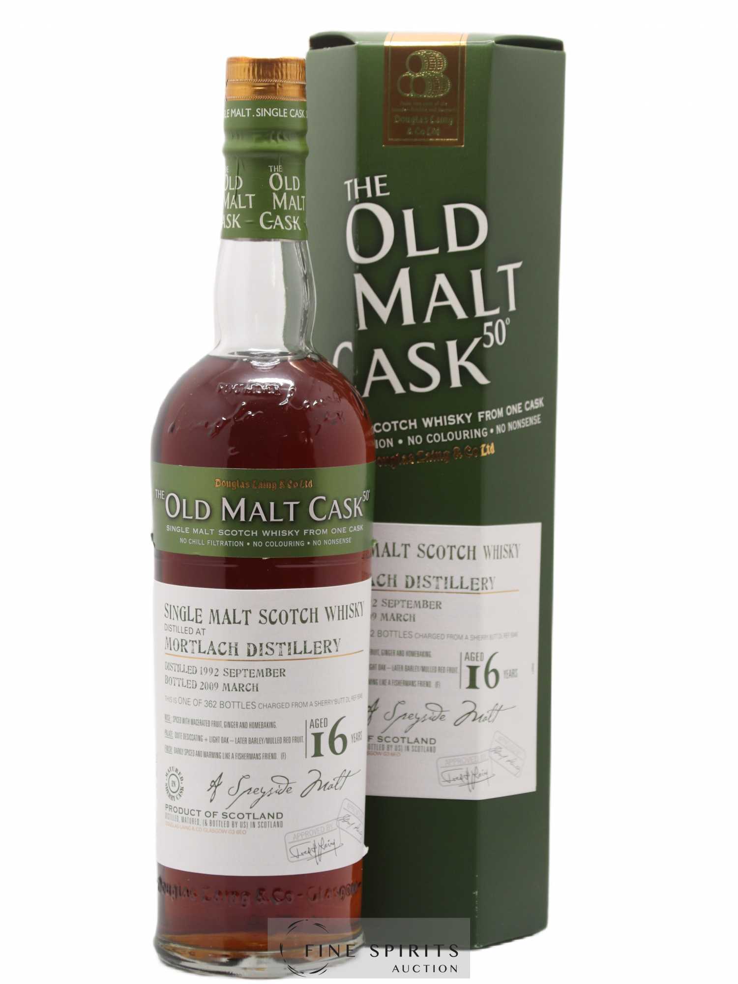 Mortlach 16 years 1992 Douglas Laing Sherry Butt DL REF 5046 - One of 362 - bottled 2009 The Old Malt Cask