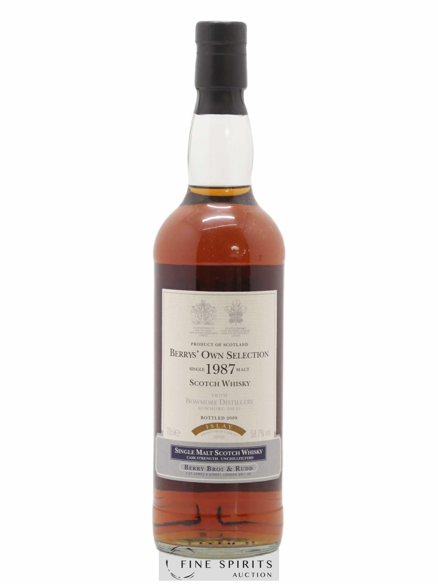 Bowmore 1987 Berry Bros & Rudd Cask n°22533 - bottled 2009