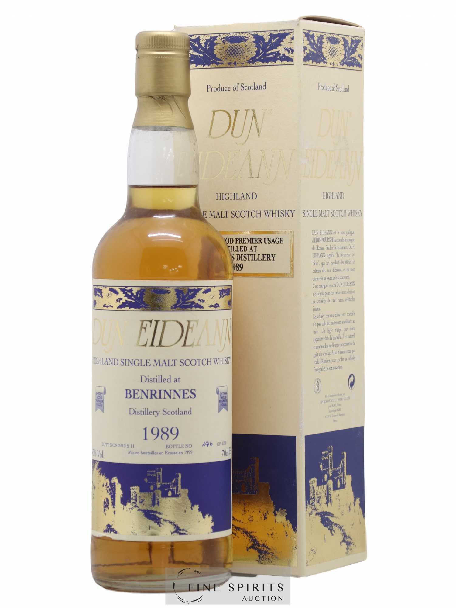 Benrinnes 1989 Signatory Vintage Dun Eideann Cask n°2410-2411 - One of 1780 - bottled 1999