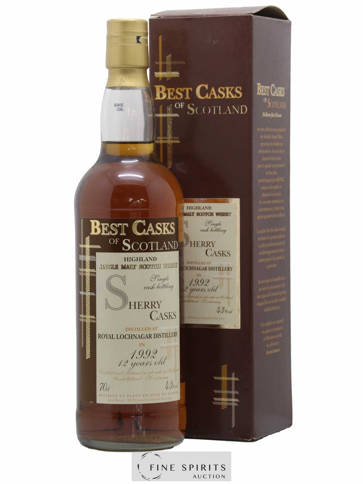 Royal Lochnagar 12 years 1992 Jean Boyer Sherry Casks Best Casks of Scotland