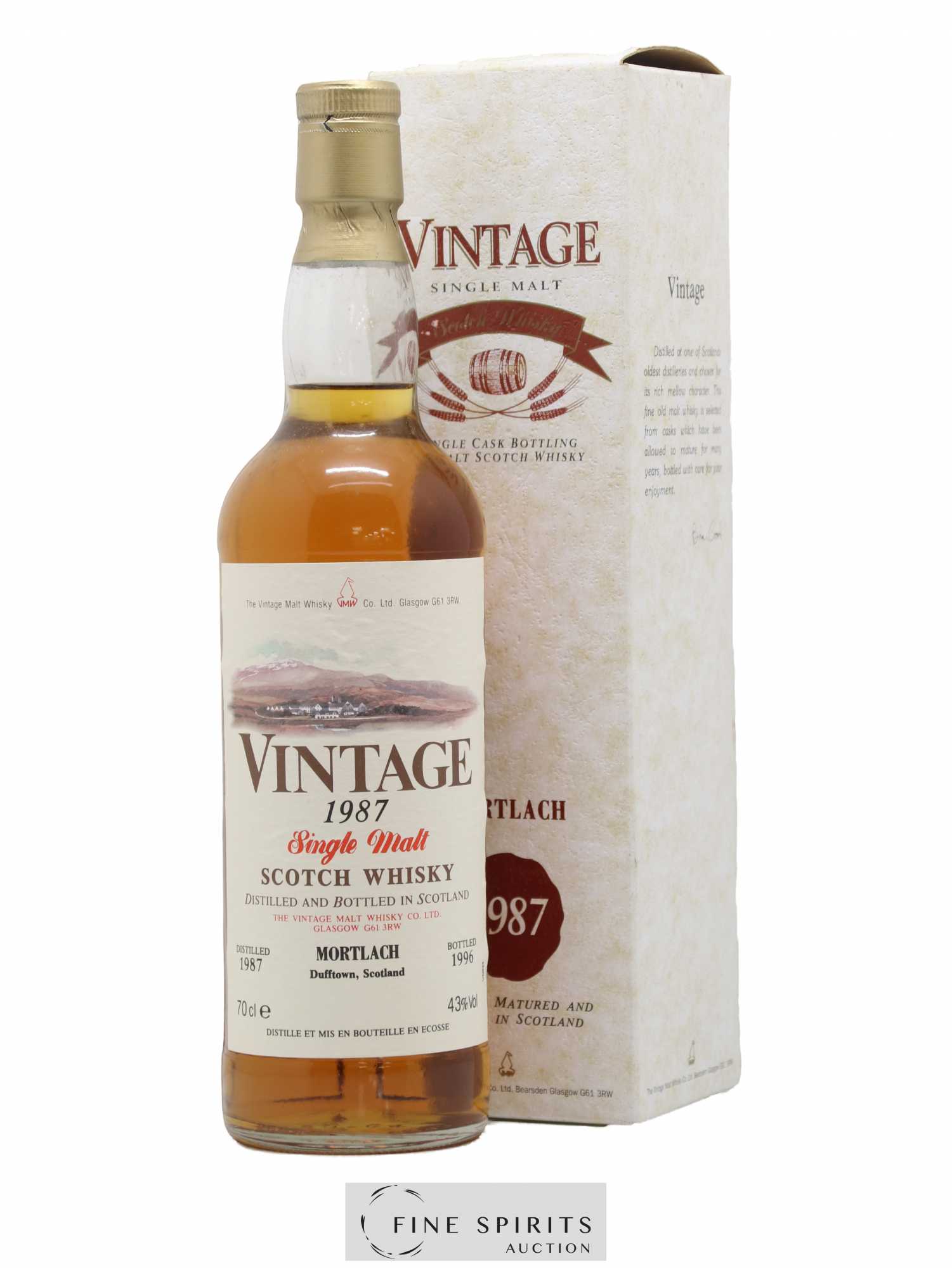 Mortlach 1987 The Vintage Malt Whisky Co. Ltd. Vintage bottled 1996