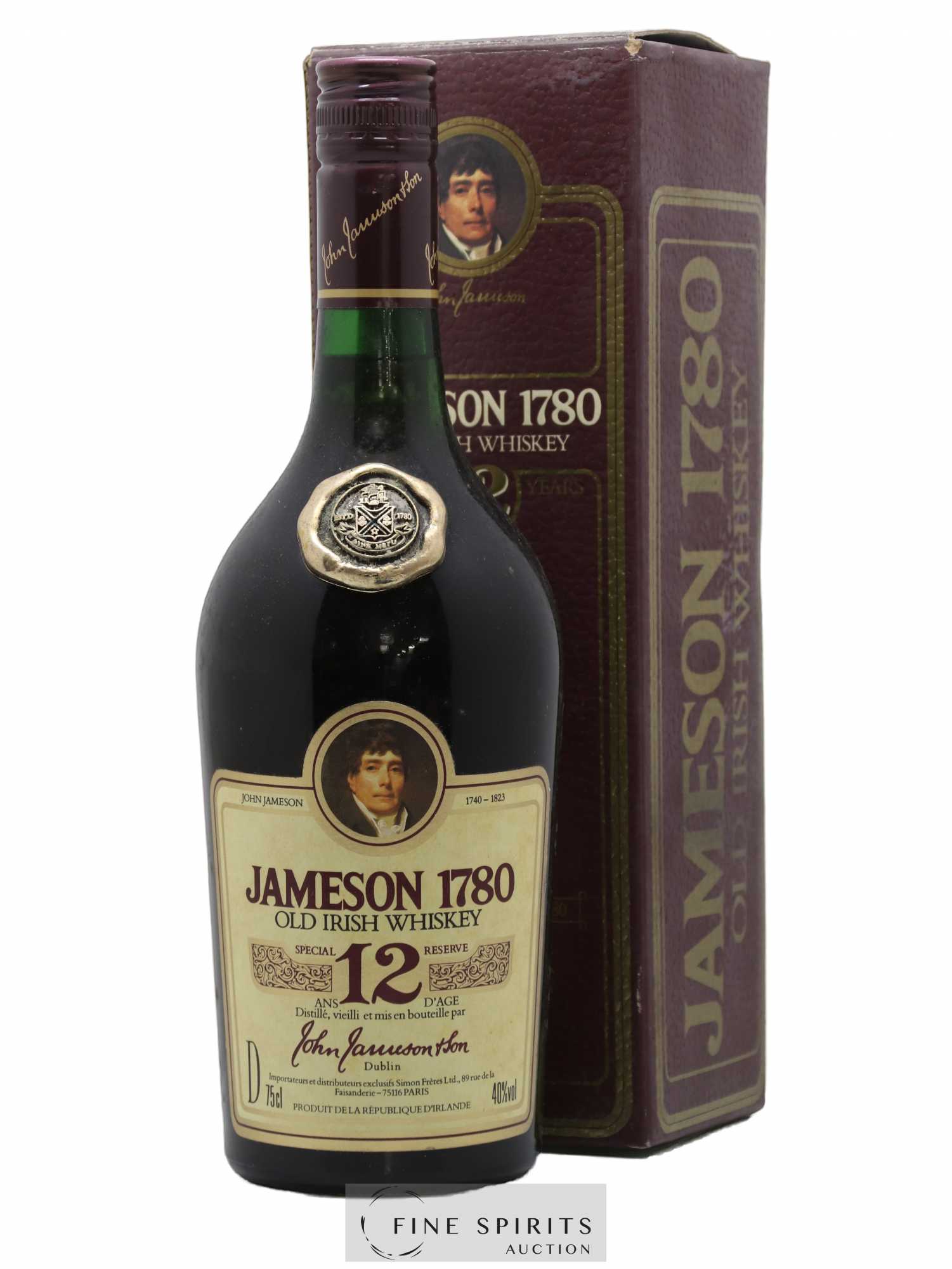 Jameson 12 years Of. 1780 Simon Frères Import Speciale Reserve