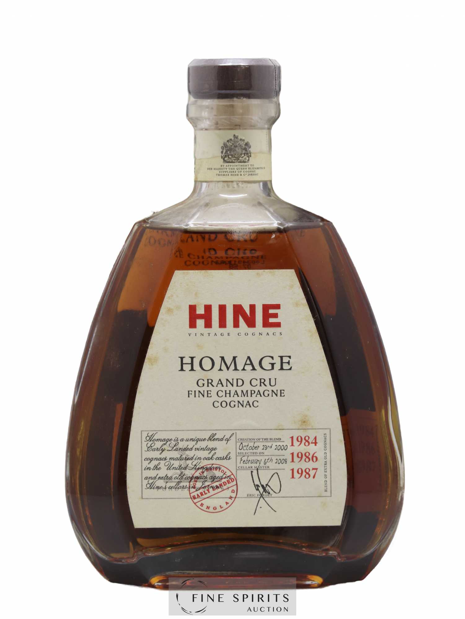 Hine Of. Homage Blend of Extra Old Cognacs 1984-1986-1987