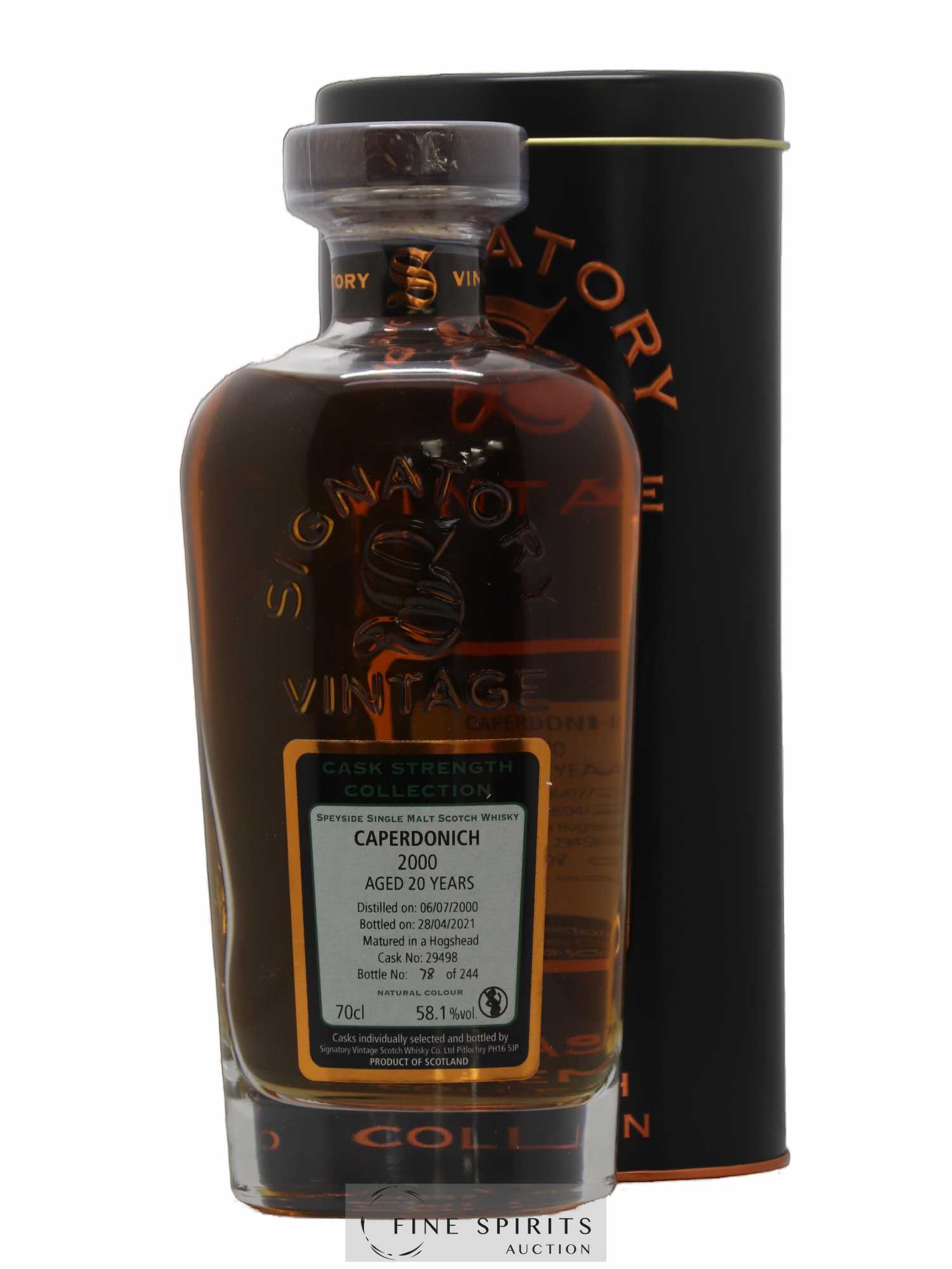 Caperdonich 20 years 2000 Signatory Vintage Hogshead Casks n°29498 - One of 244 - bottled 2021 Cask Strength Collection