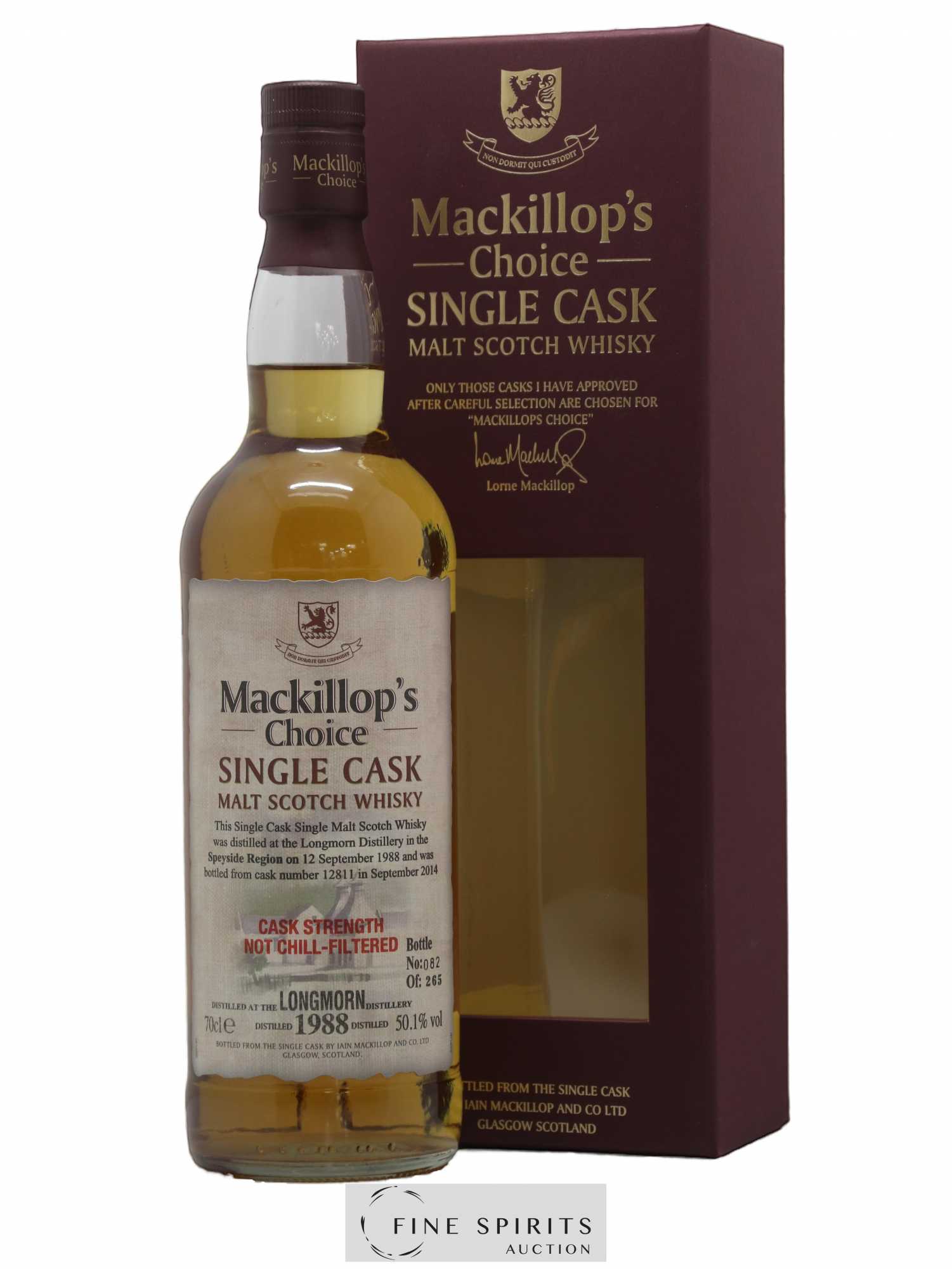 Longmorn 1988 MacKillop & Co. Mackillop's Choice Single Cask n°12811 - One of 265 - bottled 2014 Cask Strength