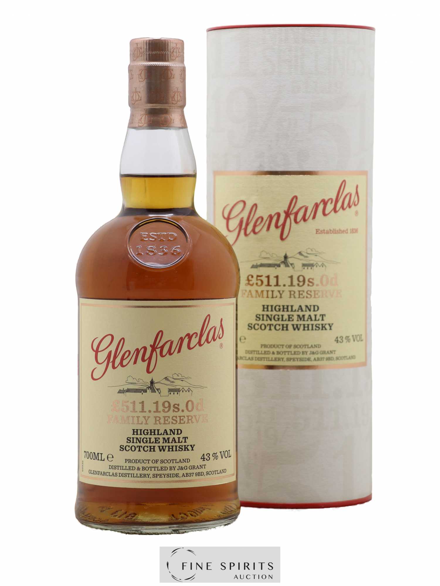 Glenfarclas Of. 511.19s.Od Family Reserve