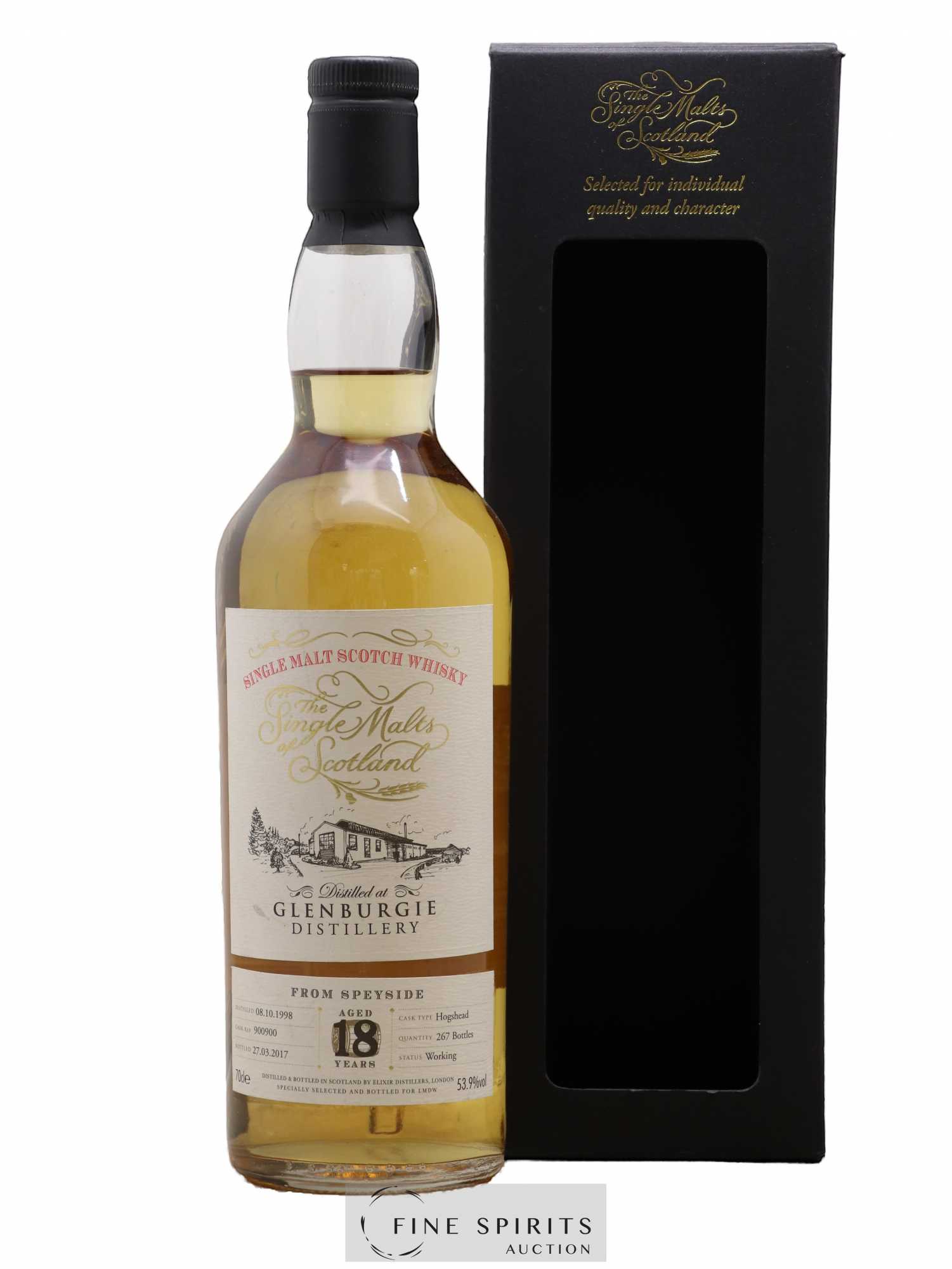 Glenburgie 18 years 1998 Elixir Distillers Hogshead Cask n°900900 - One of 267 - bottled 2017 LMDW The Single Malts of Scotland