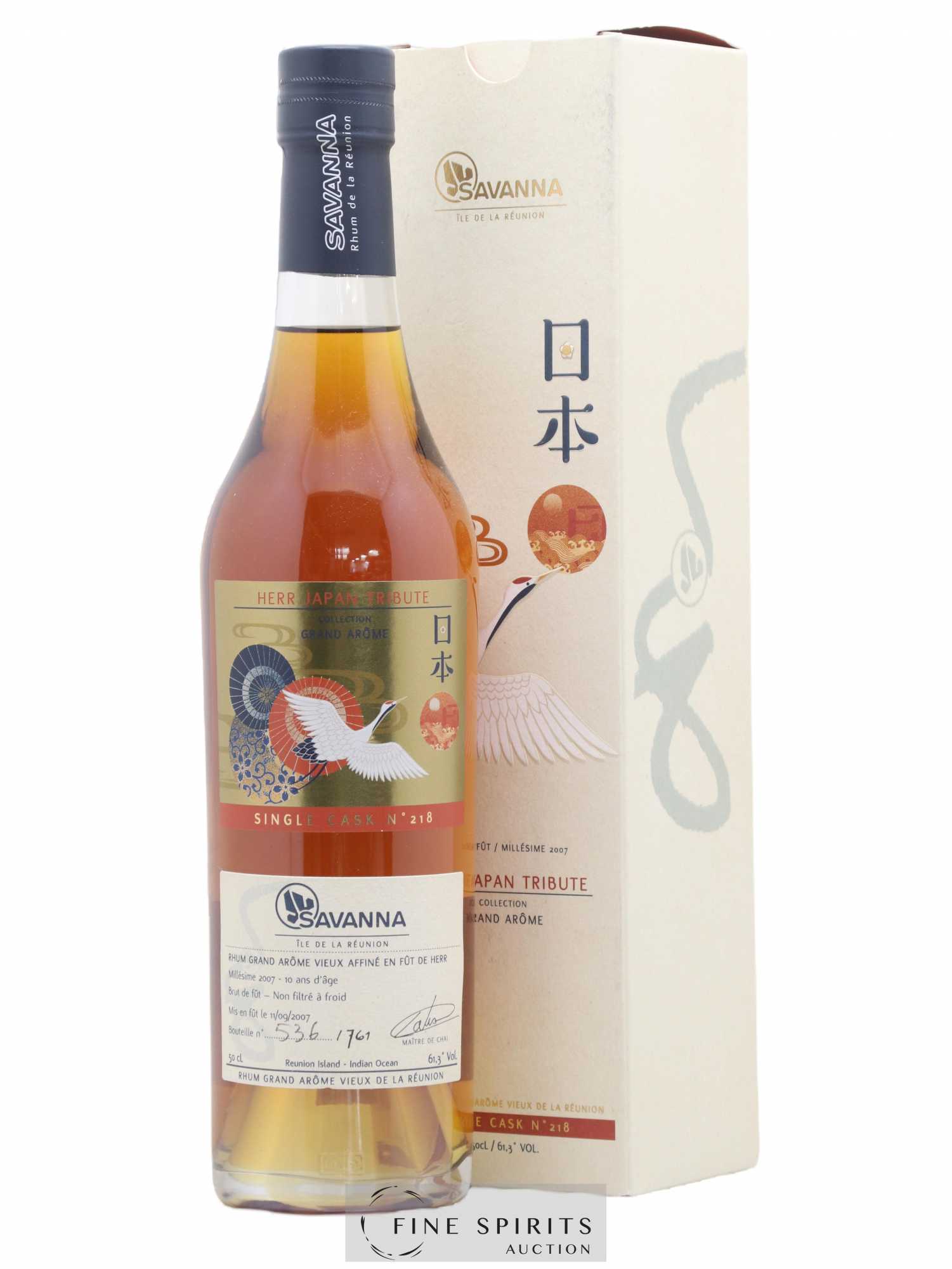 Savanna 10 years 2007 Of. Herr Japan Tribute Single Cask n°218 - One of 761 Grand Arôme