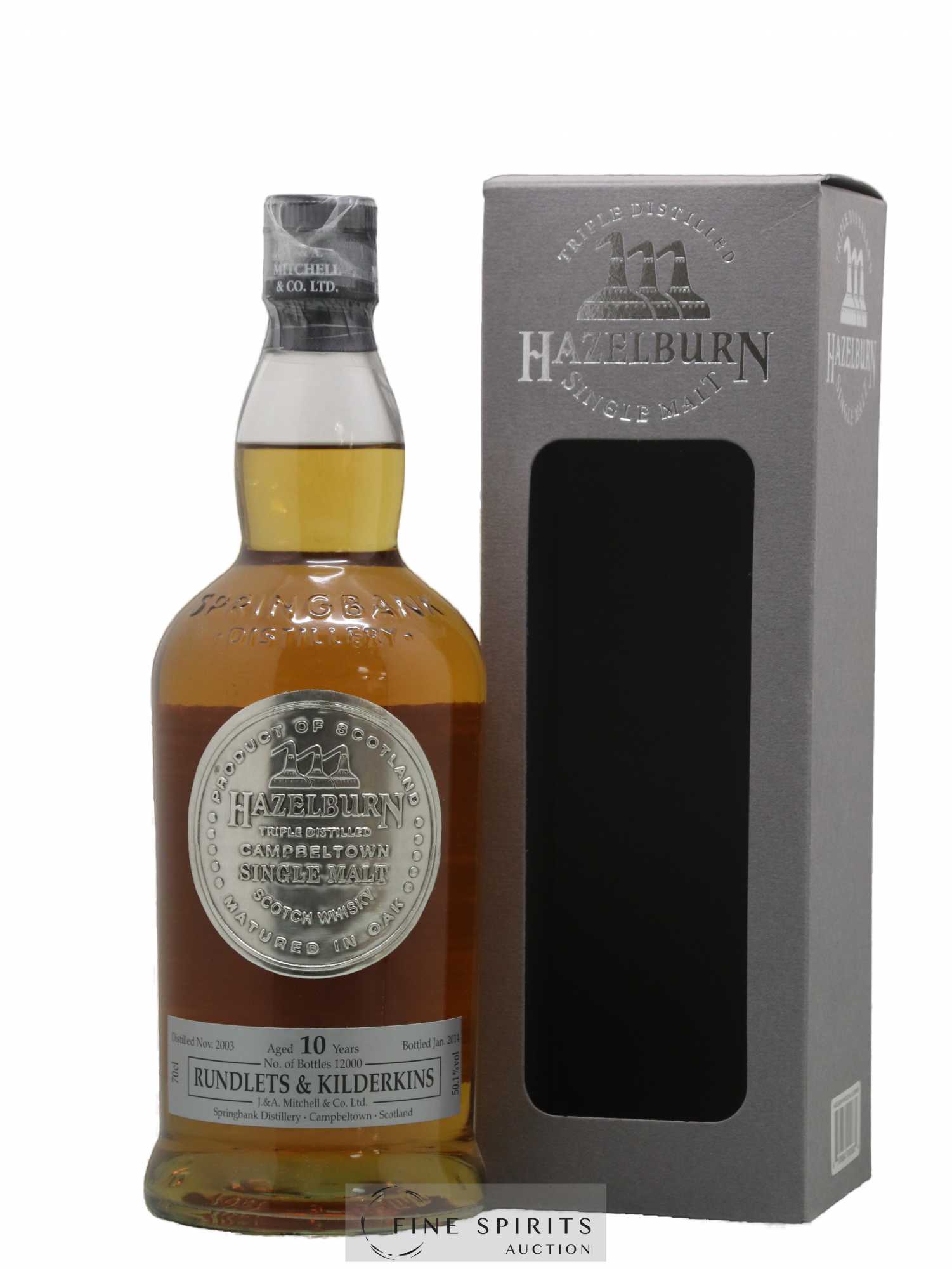 Hazelburn 10 years 2003 Of. One of 12000 - bottled 2014 Triple Distilled