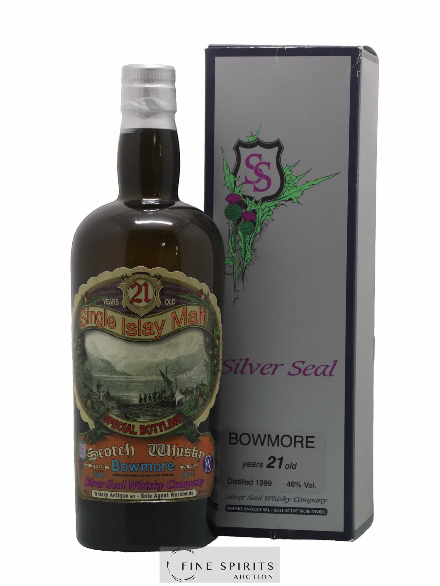 Bowmore 21 years 1989 Silver Seal Whisky Company Whisky Antique One of 565 - bottled 2011 Special Bottling