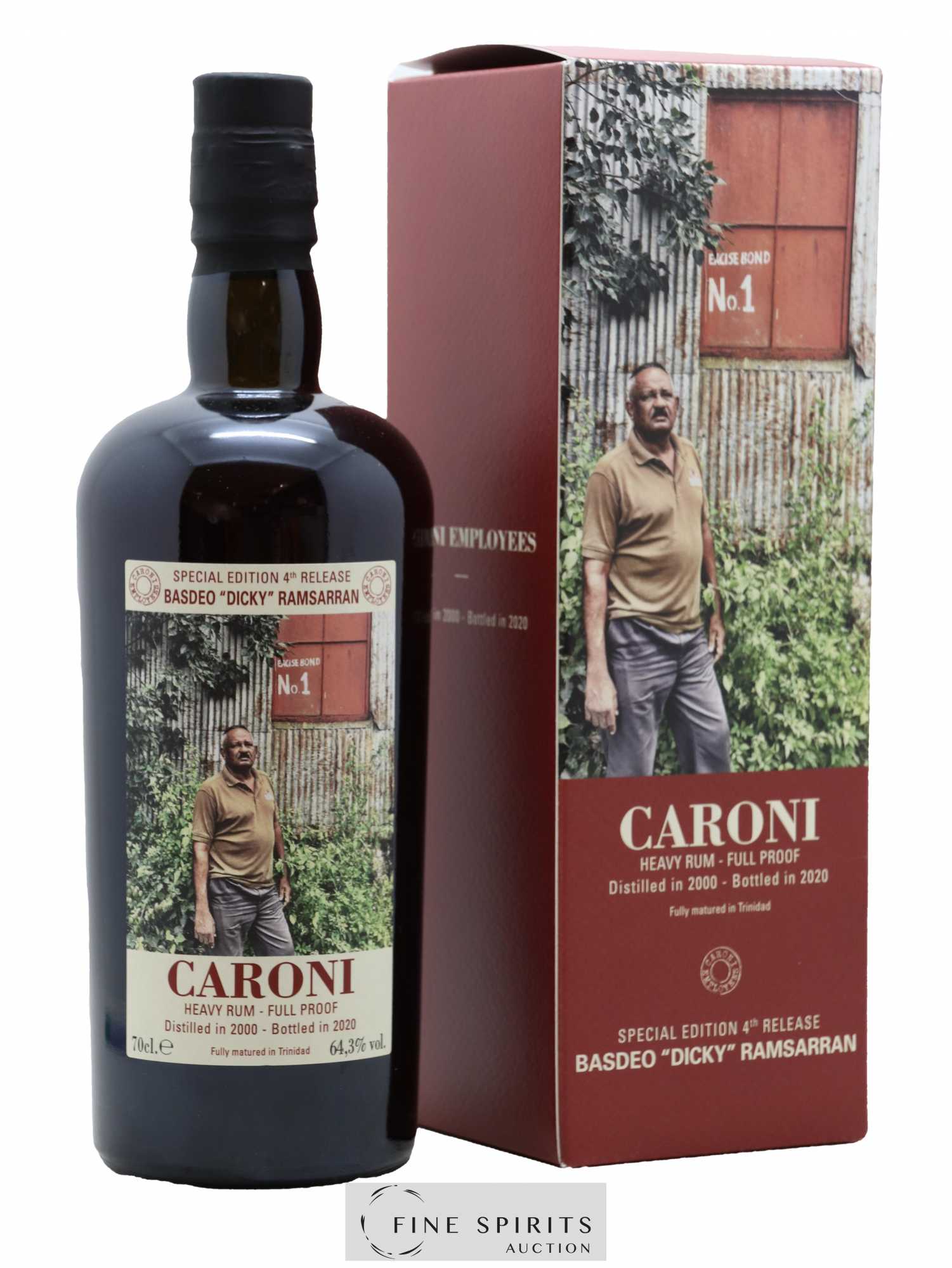 Caroni 2000 Velier Special Edition Basdeo Dicky Ramsarran 4th Release - One of 1251 - bottled 2020 Employee Serie
