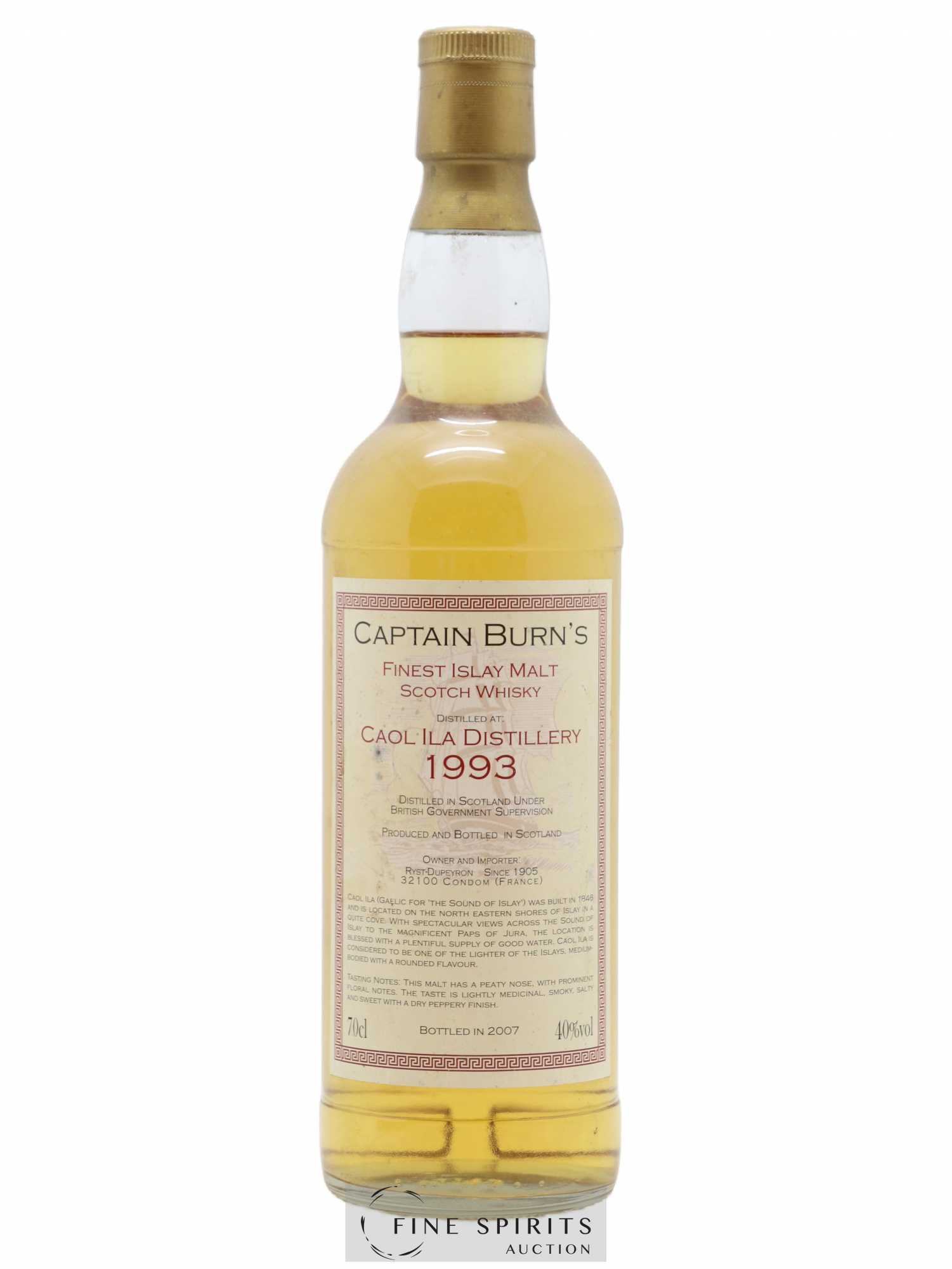 Caol Ila 1993 Captain Burn's bottled 2007 Ryst-Dupeyron