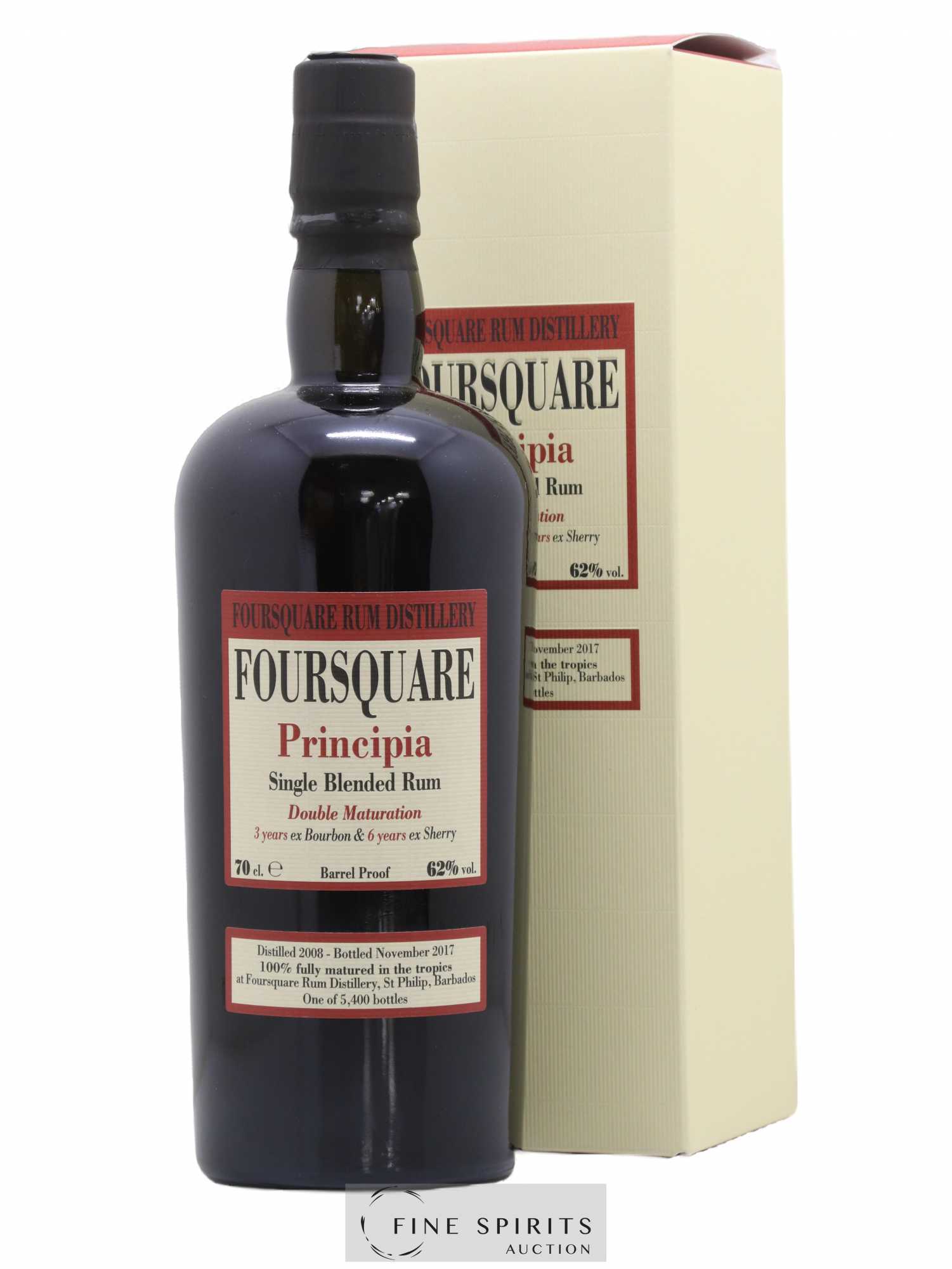 Foursquare 9 years 2008 Velier Principia Barrel Proof - One of 5400 - bottled 2017 Double Maturation