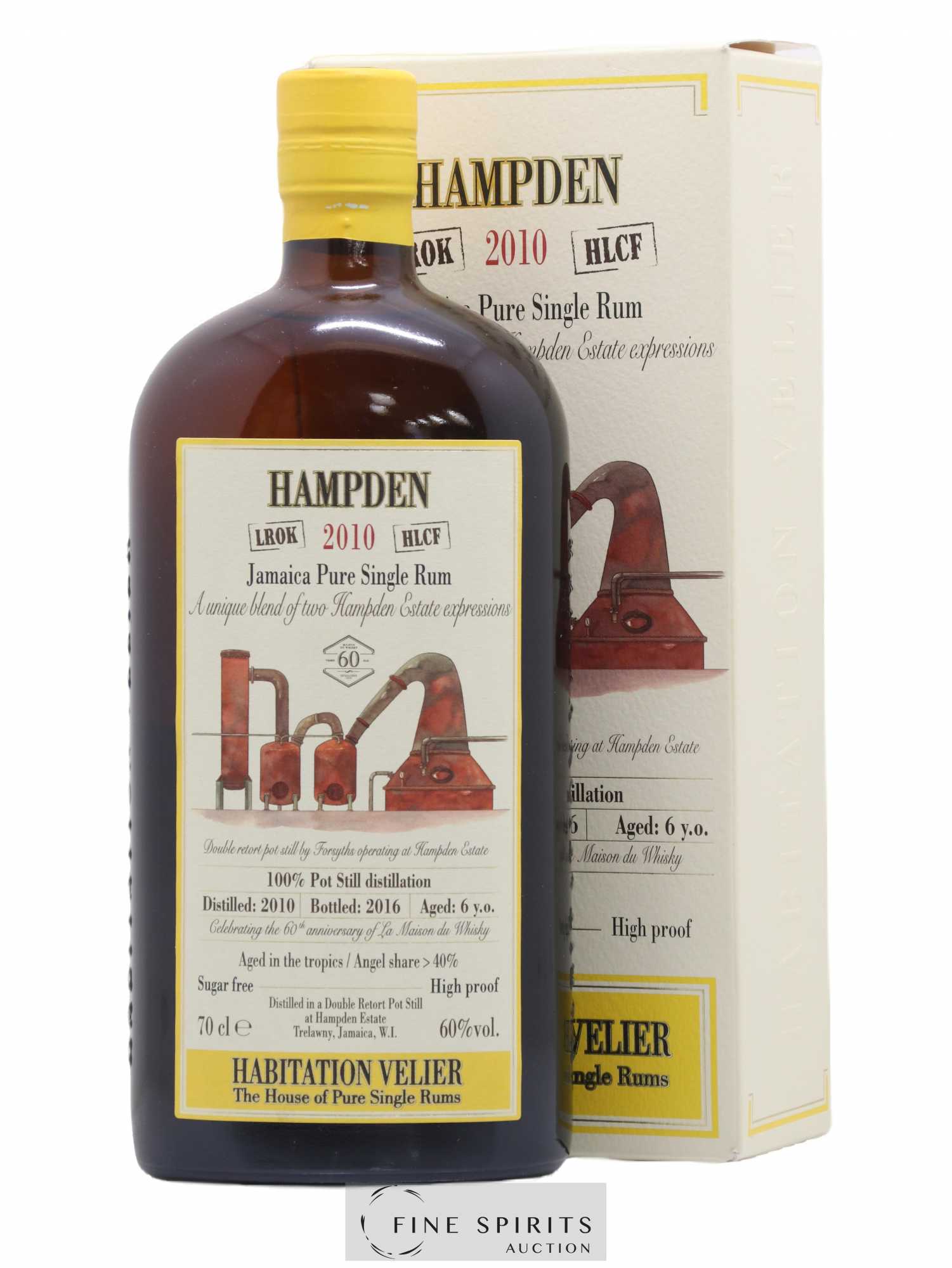 Hampden 6 years 2010 Velier LROK - HLCF Pot Still Distillation - bottled 2016 LMDW 60th Anniversary Habitation Velier