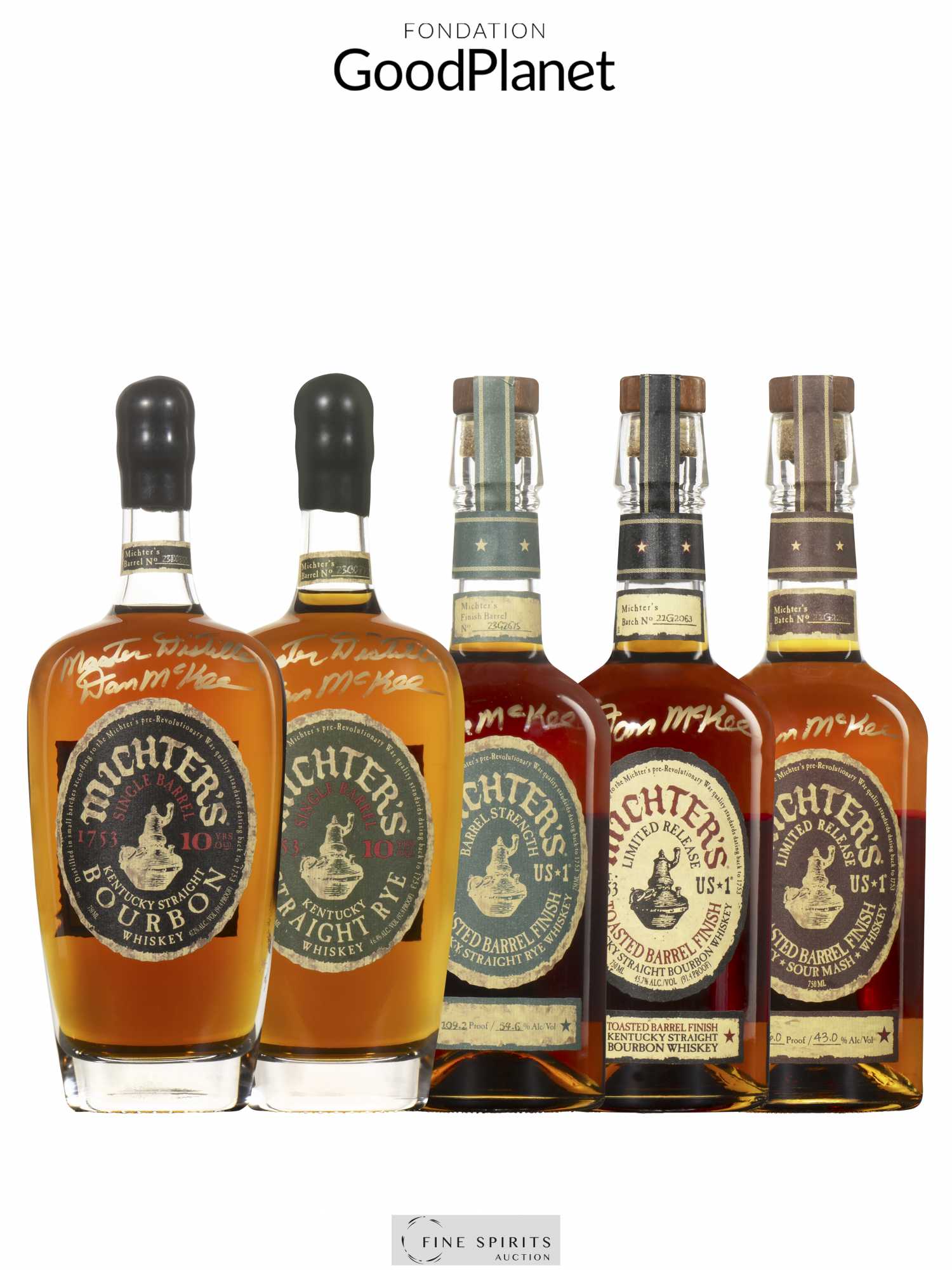 Acheter Michter's Collection & Cask Head (5 Signed Bottles And 1 Signed ...