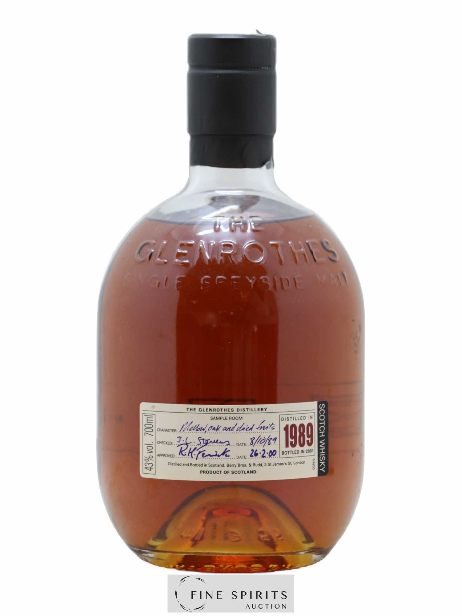 1989 Berry Bros & Rudd bottled 2001 Sample Room